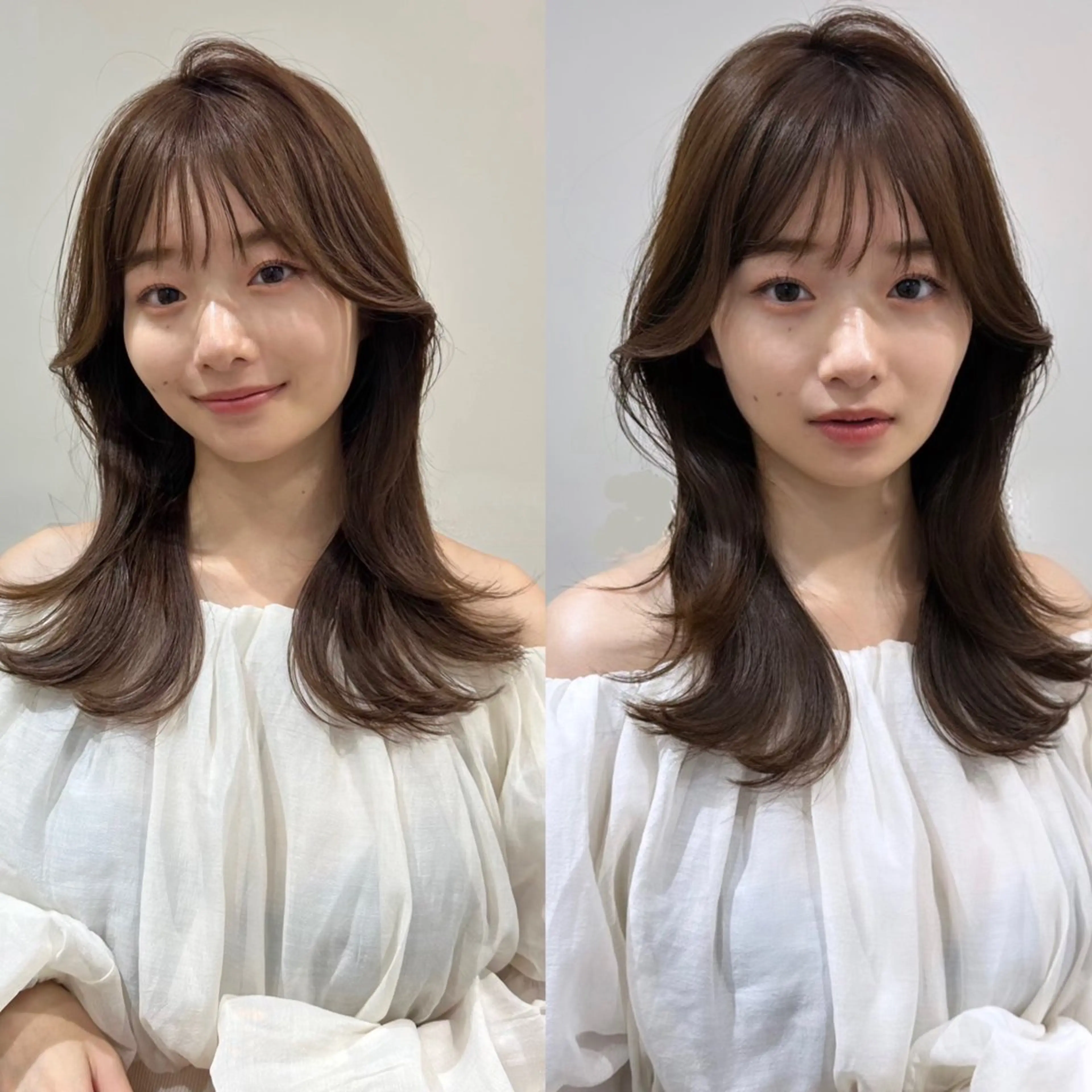 セミロング カラー くびれヘア レイヤーカット カット ヘアカラー トリートメント 💎銀座.大人可愛い 🩶上品ヘア💎のヘアスタイル