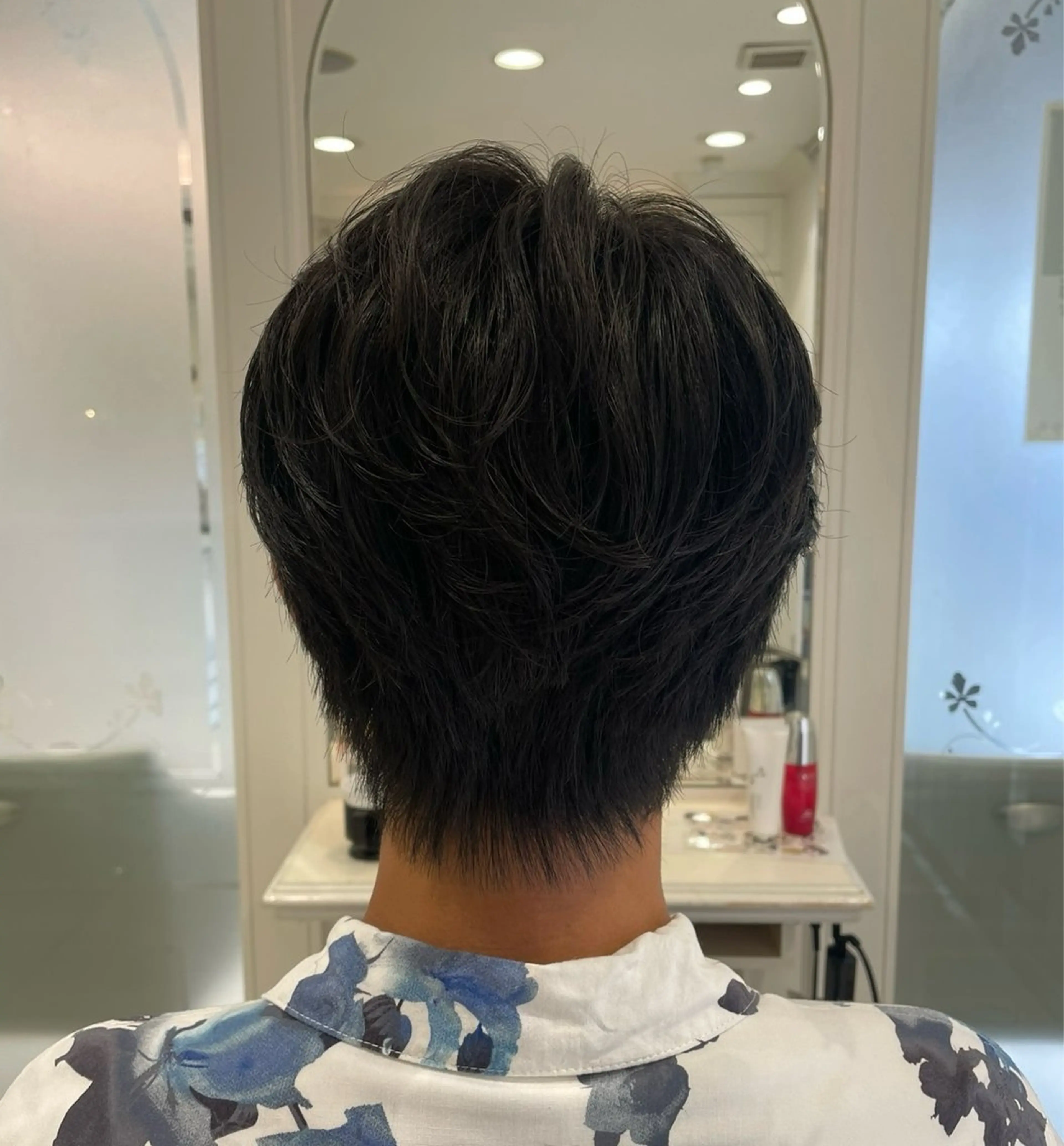 パーマ メンズ センターパート 川島爽楽のヘアスタイル