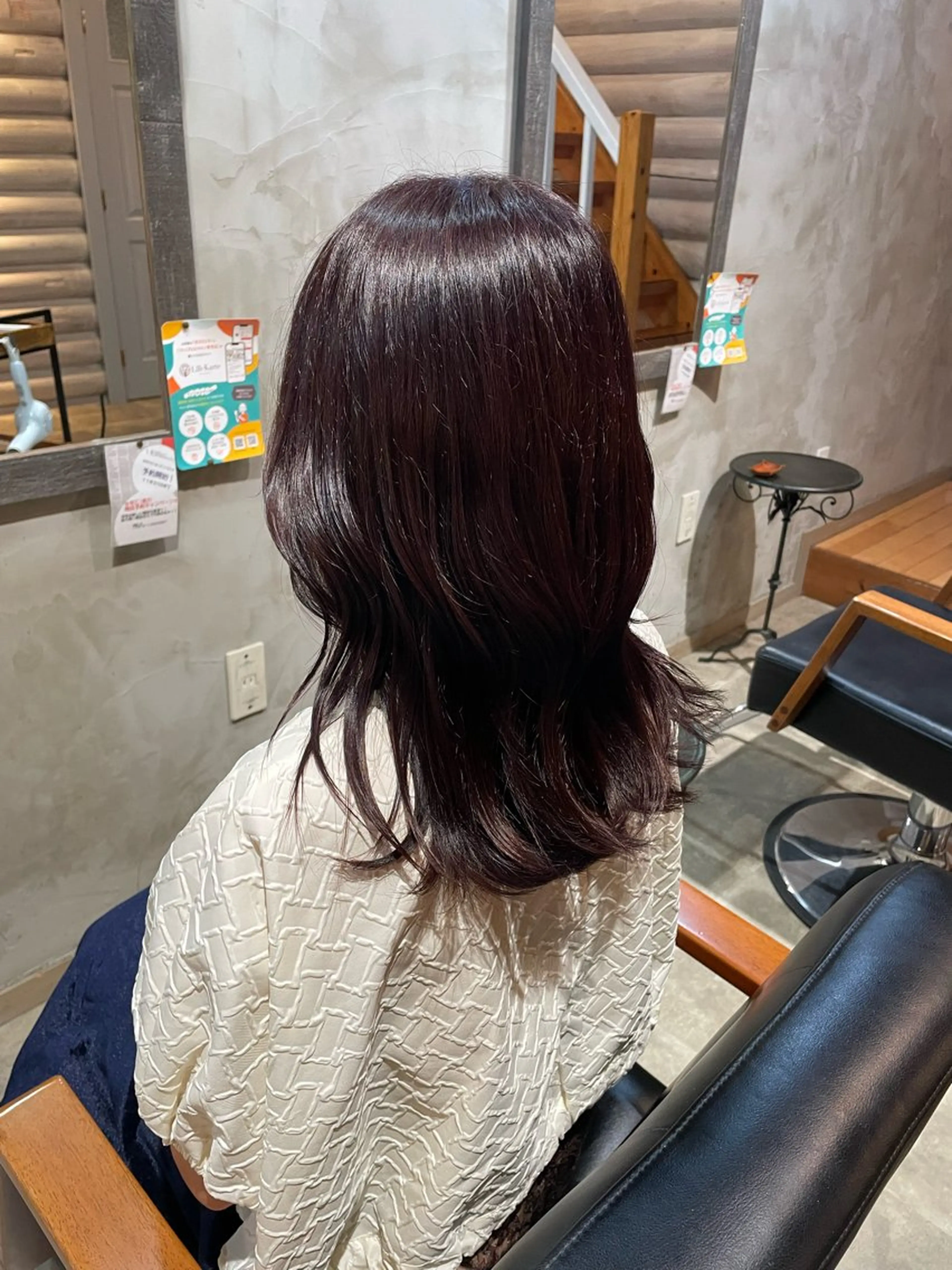 カラー ボルドーカラー カット ヘアカラー トリートメント 🐾及部 艶髪|艶 カラーショート|ボブのヘアスタイル