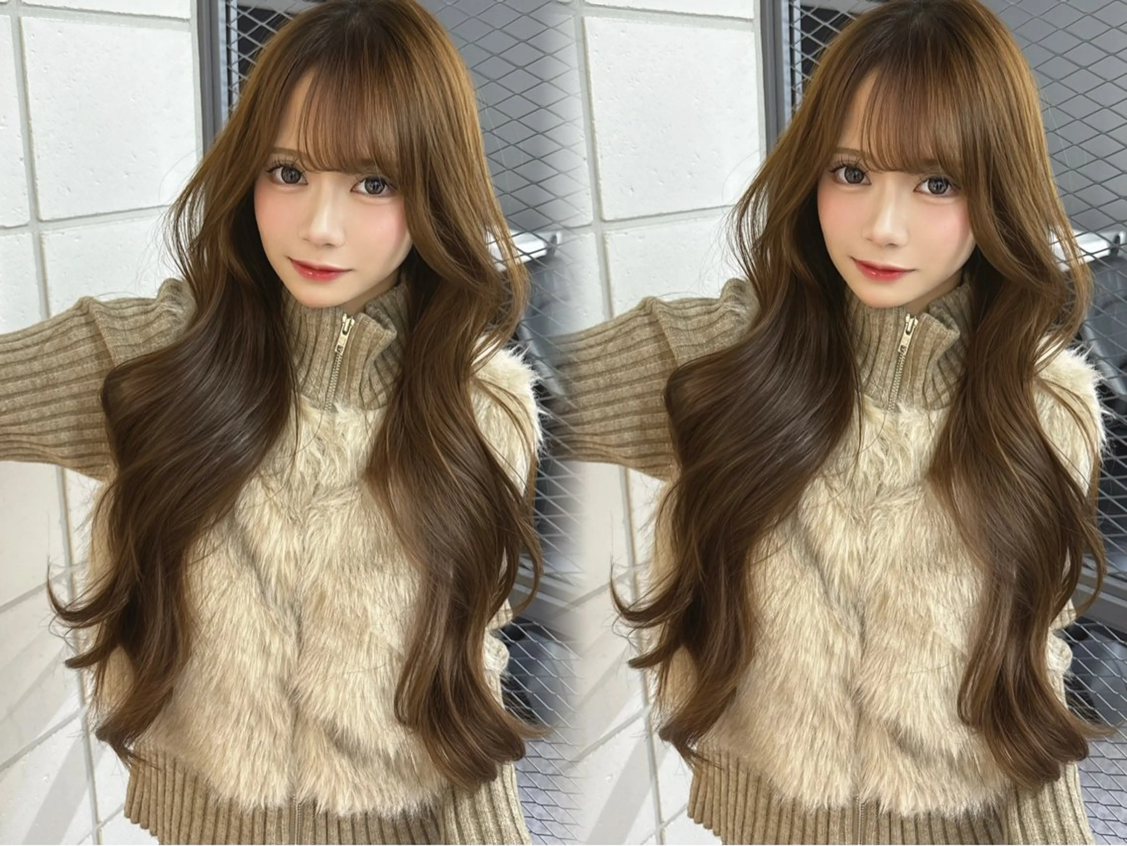 ロング カラー ヘアカラー トリートメント Ma chérie by lond金山所属・韓国ヘア/艶カラー/ ハイトーン/今枝愛理のヘアスタイル