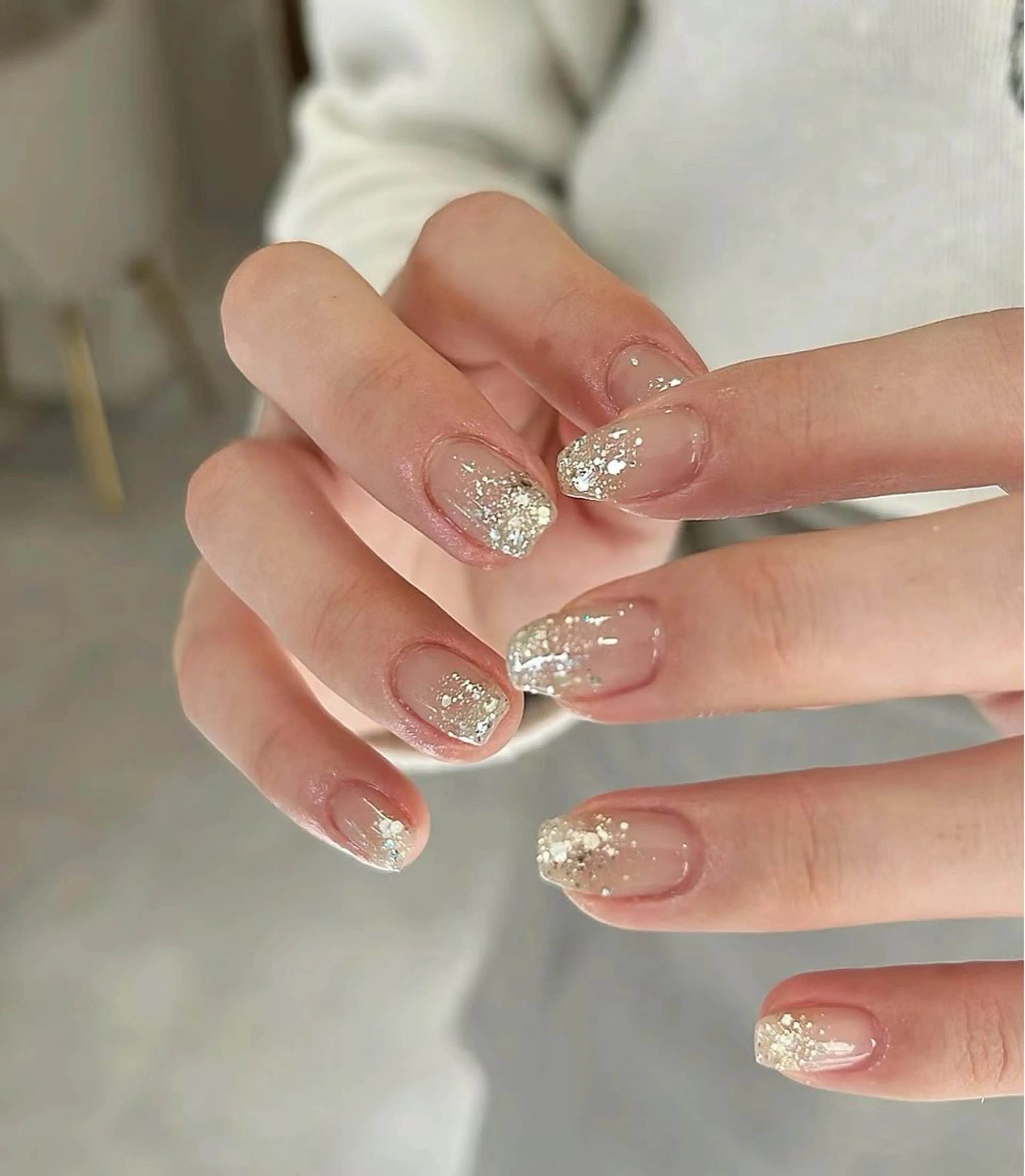 ラメグラデーション　(オフありの方はこちらをどうぞ)の写真