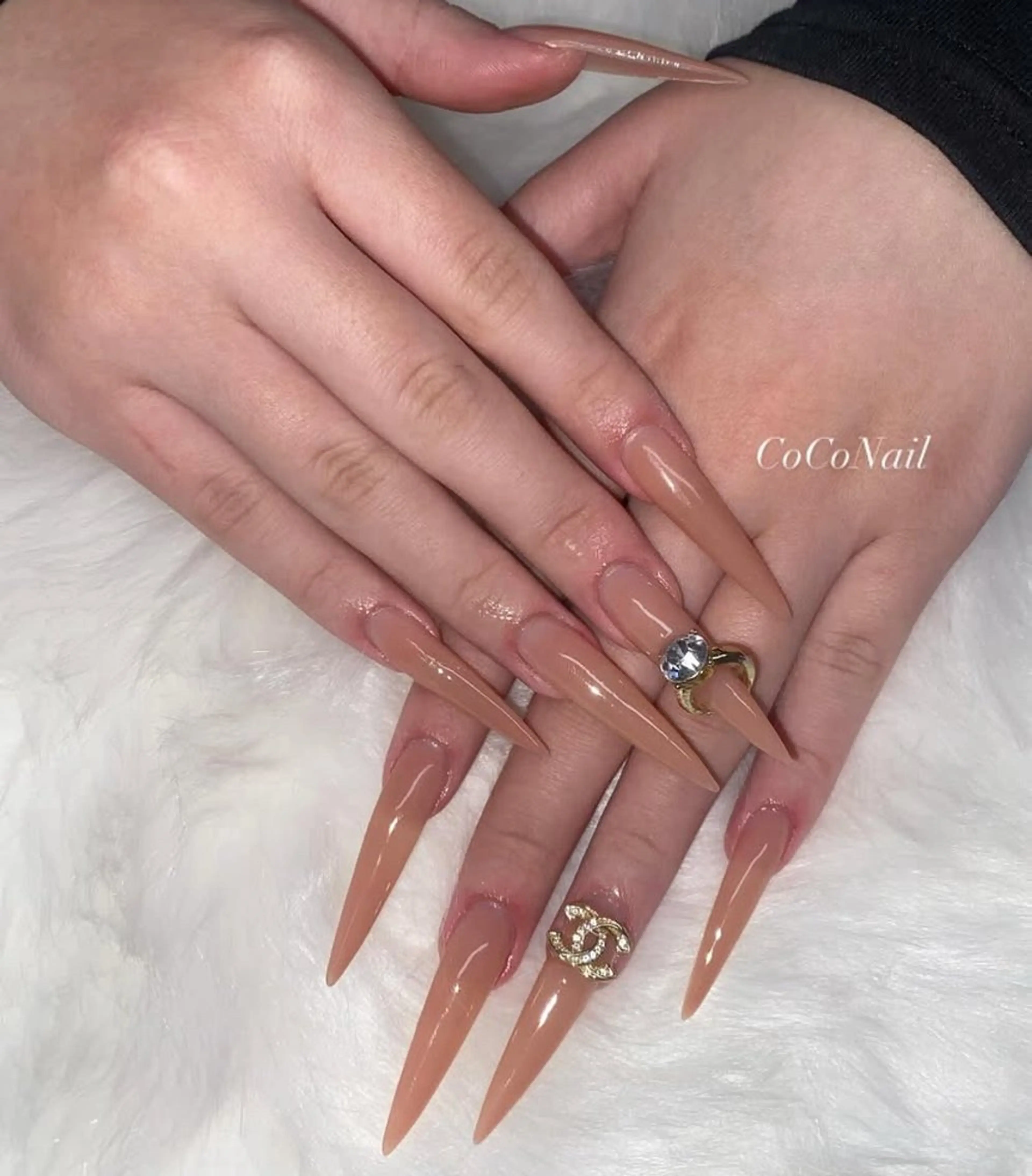 ネイル ロングネイル スカルプネイル 𝐒. 𝐒𝐚𝐰𝐚のネイルデザイン