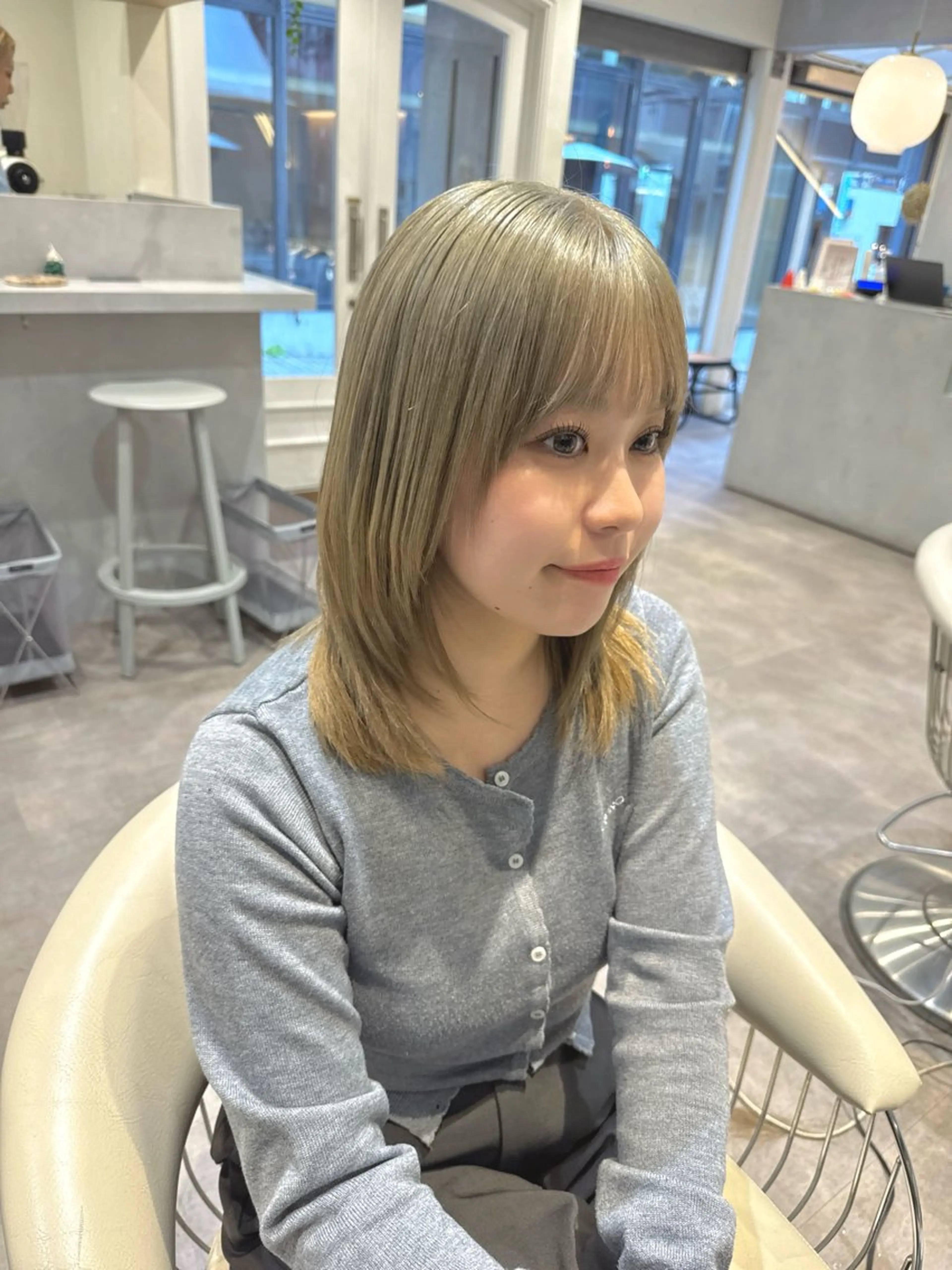 ミディアム カラー 透明感カラー グレージュ カーキグレージュ 髪質改善 カット ヘアカラー 💎透明感カラー特化 💎TAISEIのヘアスタイル