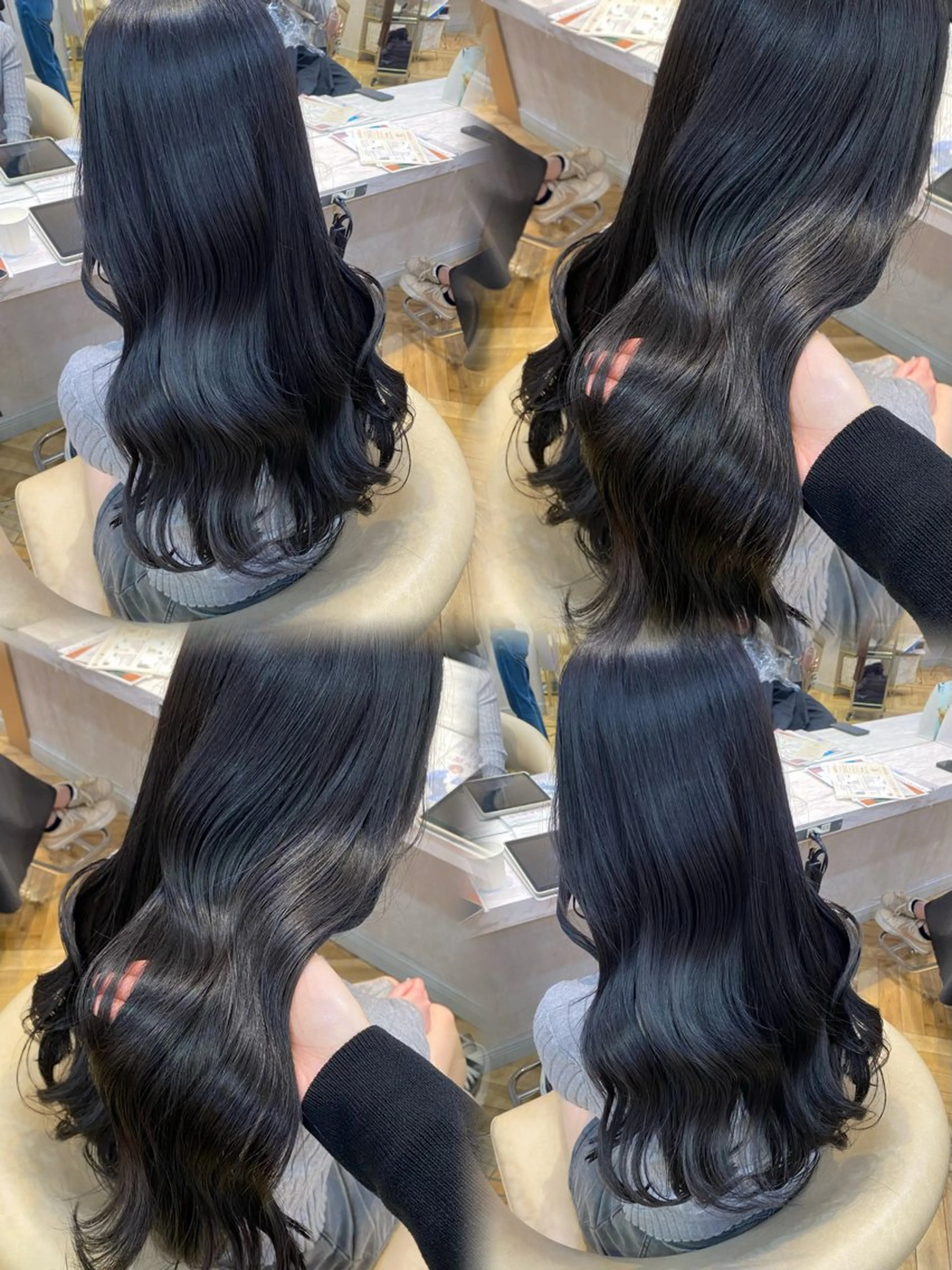 ロング カット ヘアカラー トリートメント 上品♡韓国レイヤー ‎🤍のの‎🤍のヘアスタイル