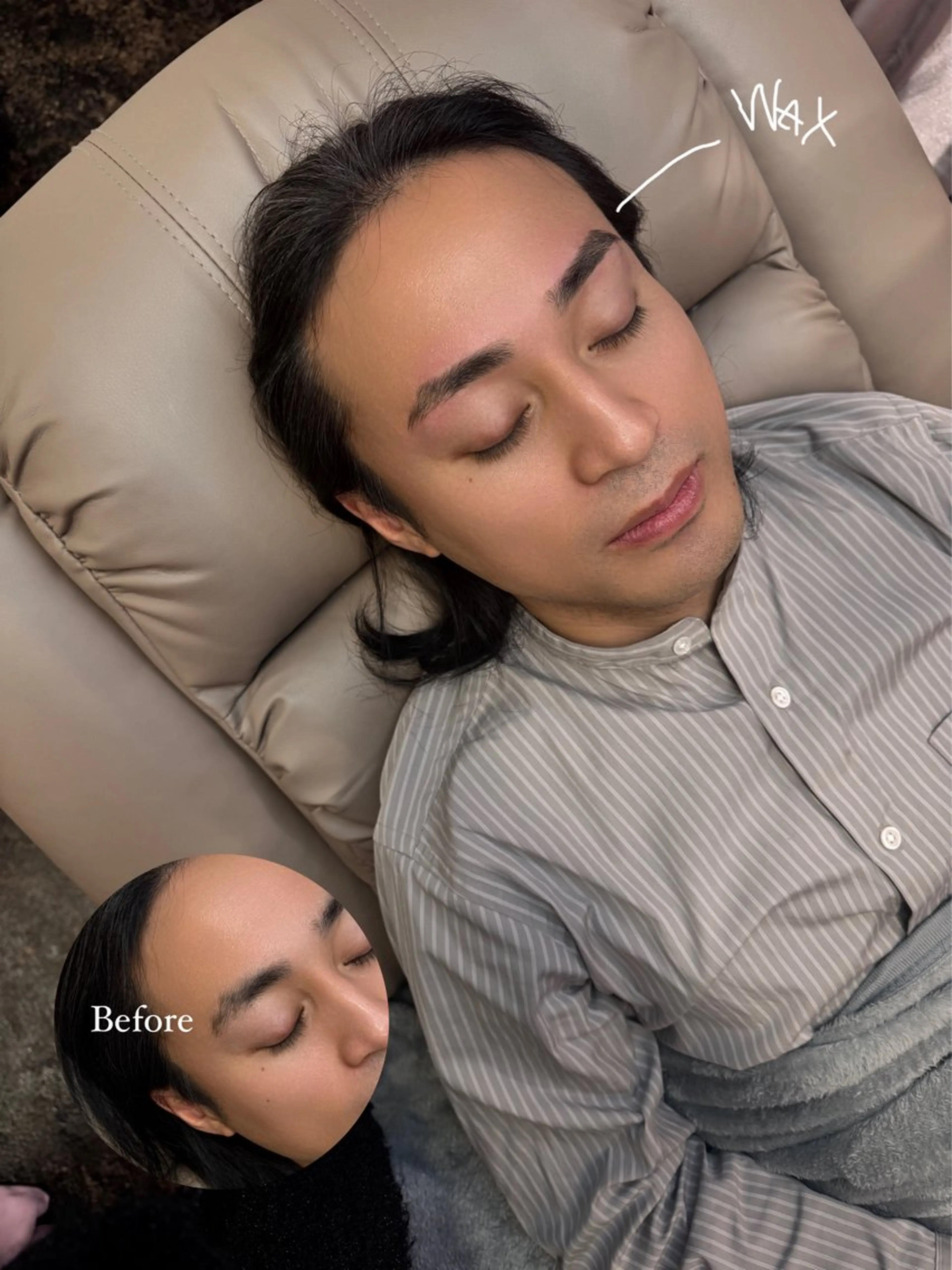 アイブロウ ワックス脱毛 🦋nagisa🦋 メンズ眉毛/並行眉毛の眉毛・アイブロウイメージ