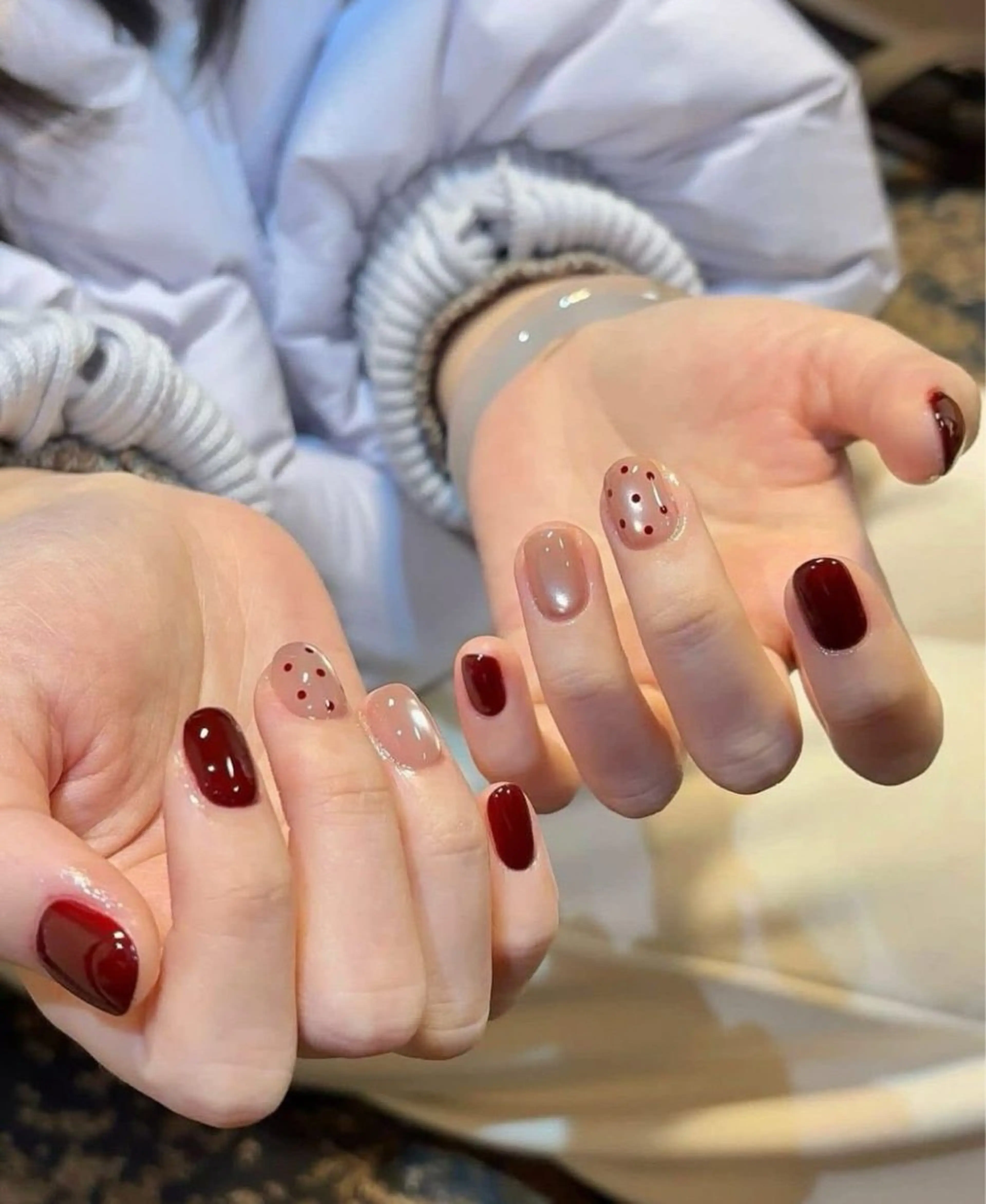 ネイル アートネイル クリアネイル フレンチネイル ガーリー キラキラネイル ハンドネイル モリ アユミのネイルデザイン