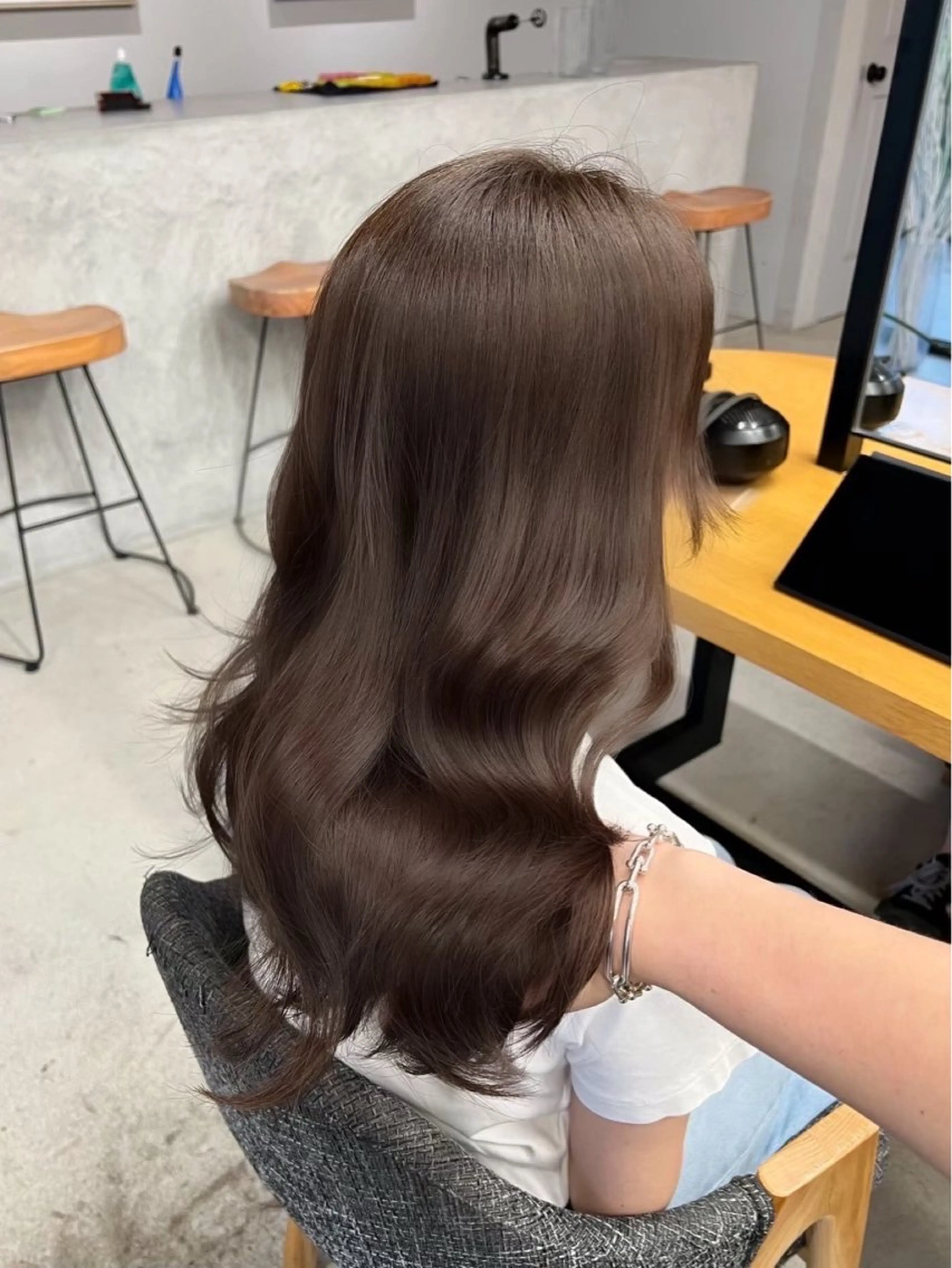 セミロング カラー カット ヘアカラー トリートメント レイヤー/ベージュ ヒヨリ/渋谷のヘアスタイル