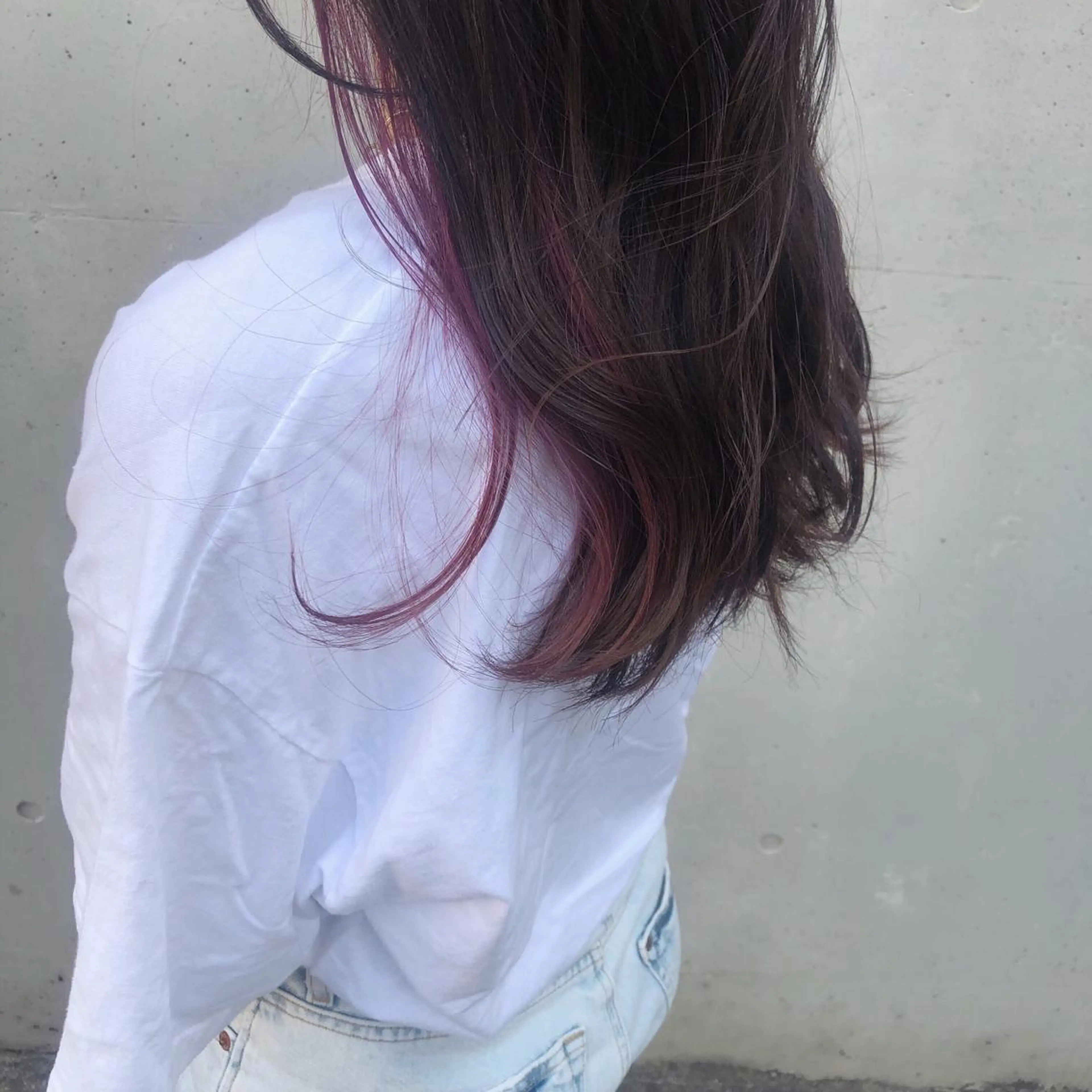 ロング カラー ヘアアレンジ インナーカラー ピンクカラー カット ヘアカラー トリートメント 酸性縮毛矯正🧴韓国 レイヤー/髪質改善のヘアスタイル