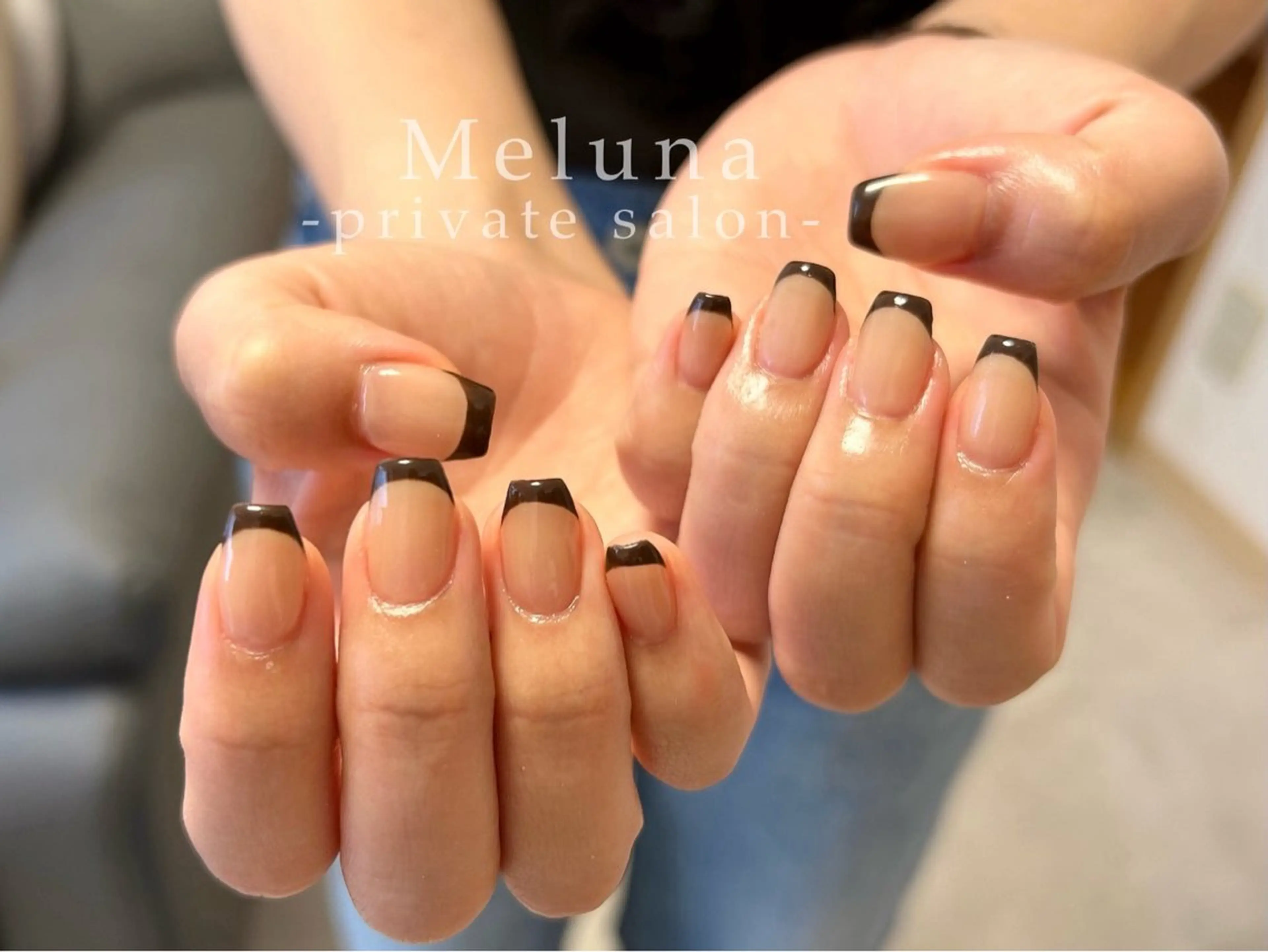 ネイル ブラウン フレンチネイル ハンドネイル Meruna .ﾒﾙｰﾅ.のネイルデザイン