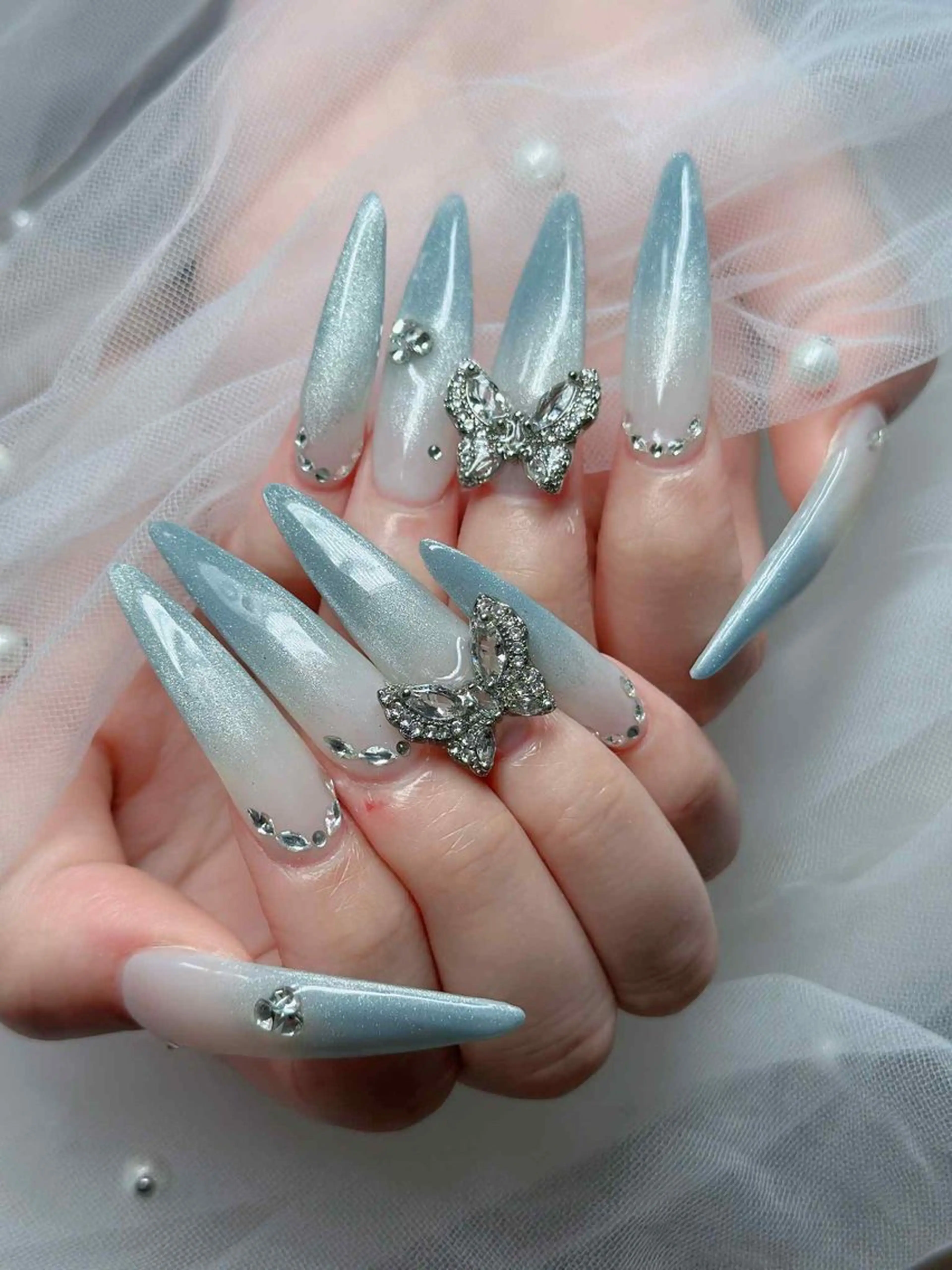 ネイル アートネイル 成人式 ジェルネイル ニュアンスネイル 夏ネイル ハンドネイル neco H.babynailのネイルデザイン