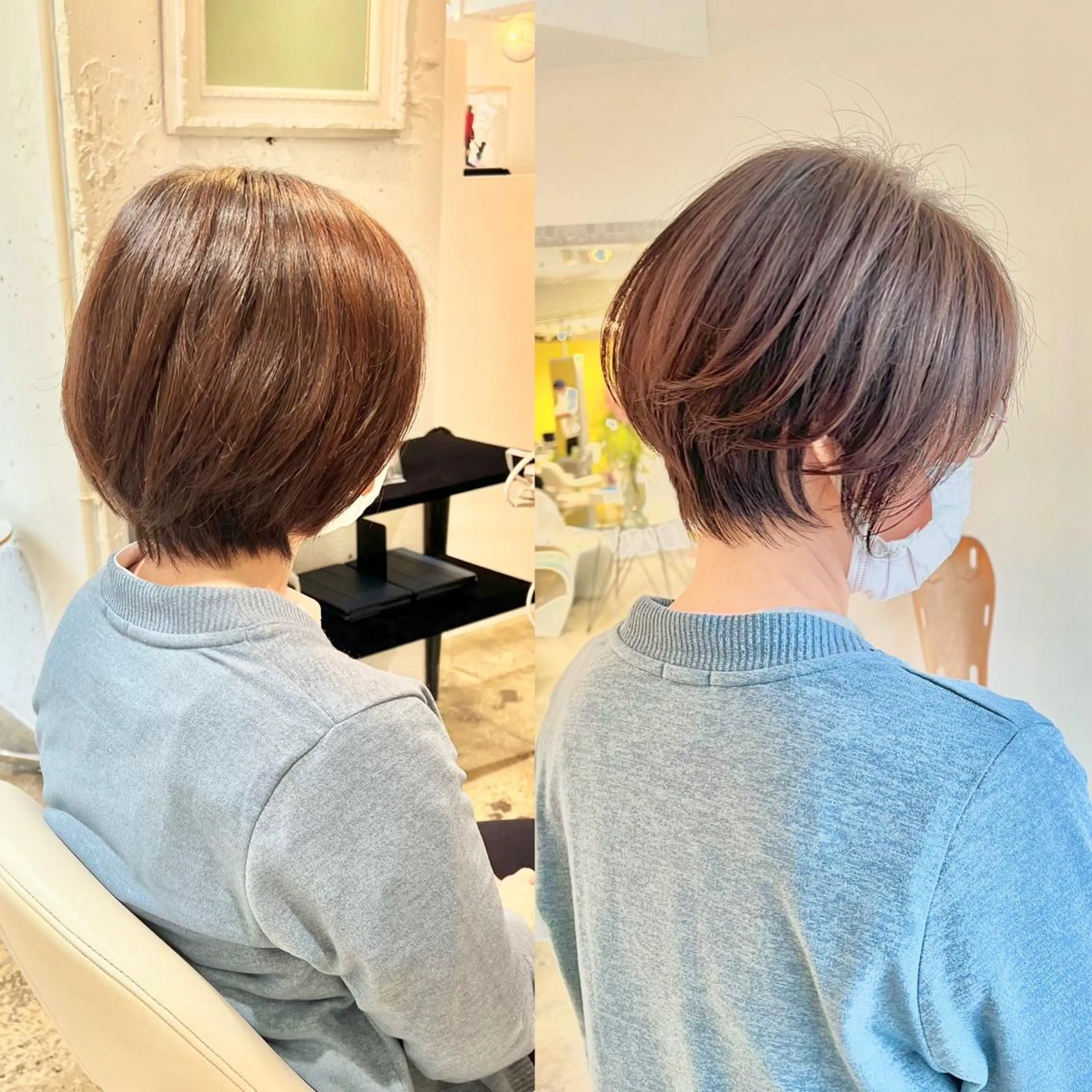 ショート カラー ショート/ボブ/縮毛 三上達大のヘアスタイル