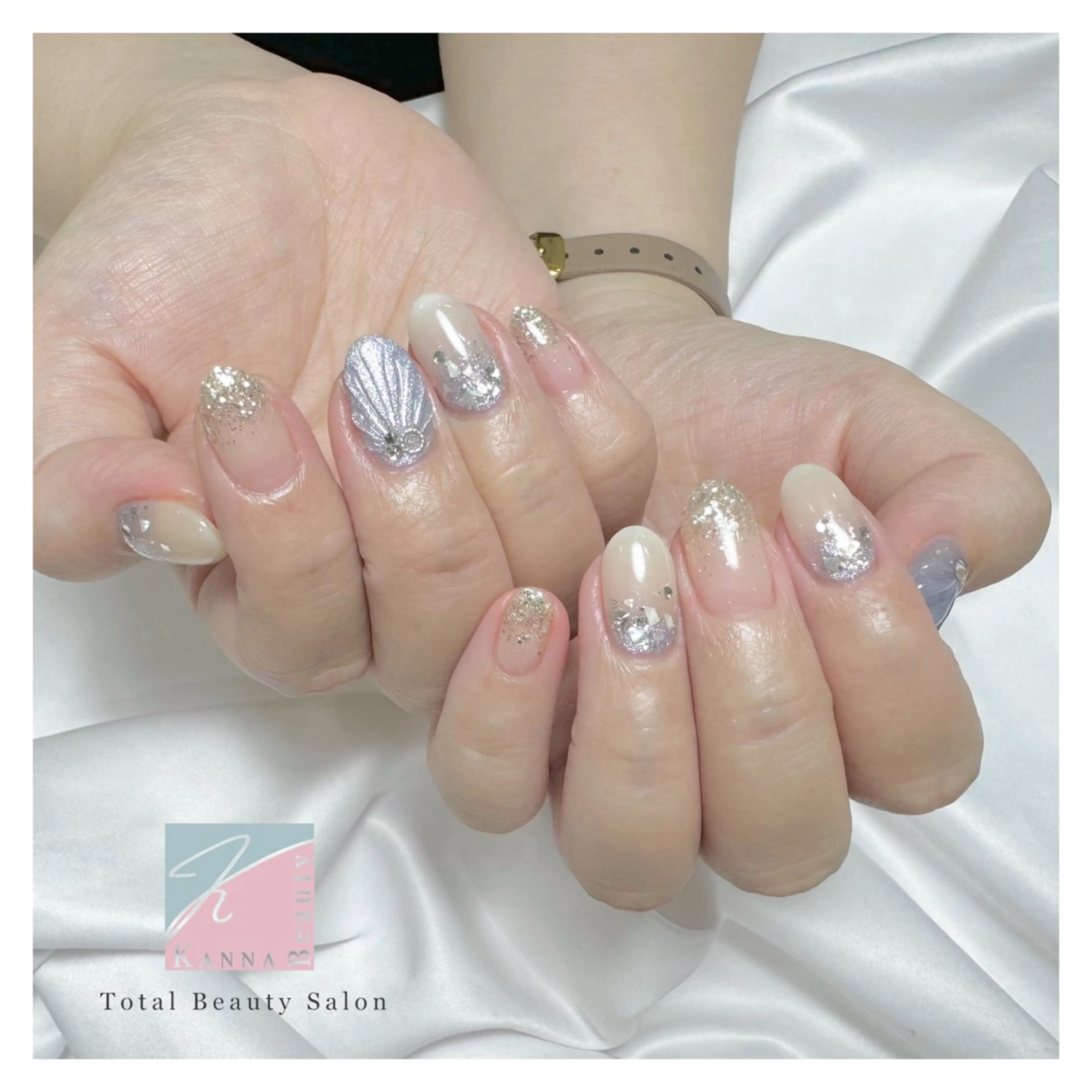 ネイル フットネイル ジェルネイル グラデーション キラキラネイル マグネットネイル ハンドネイル Kanna Yuki カンナユキのネイルデザイン