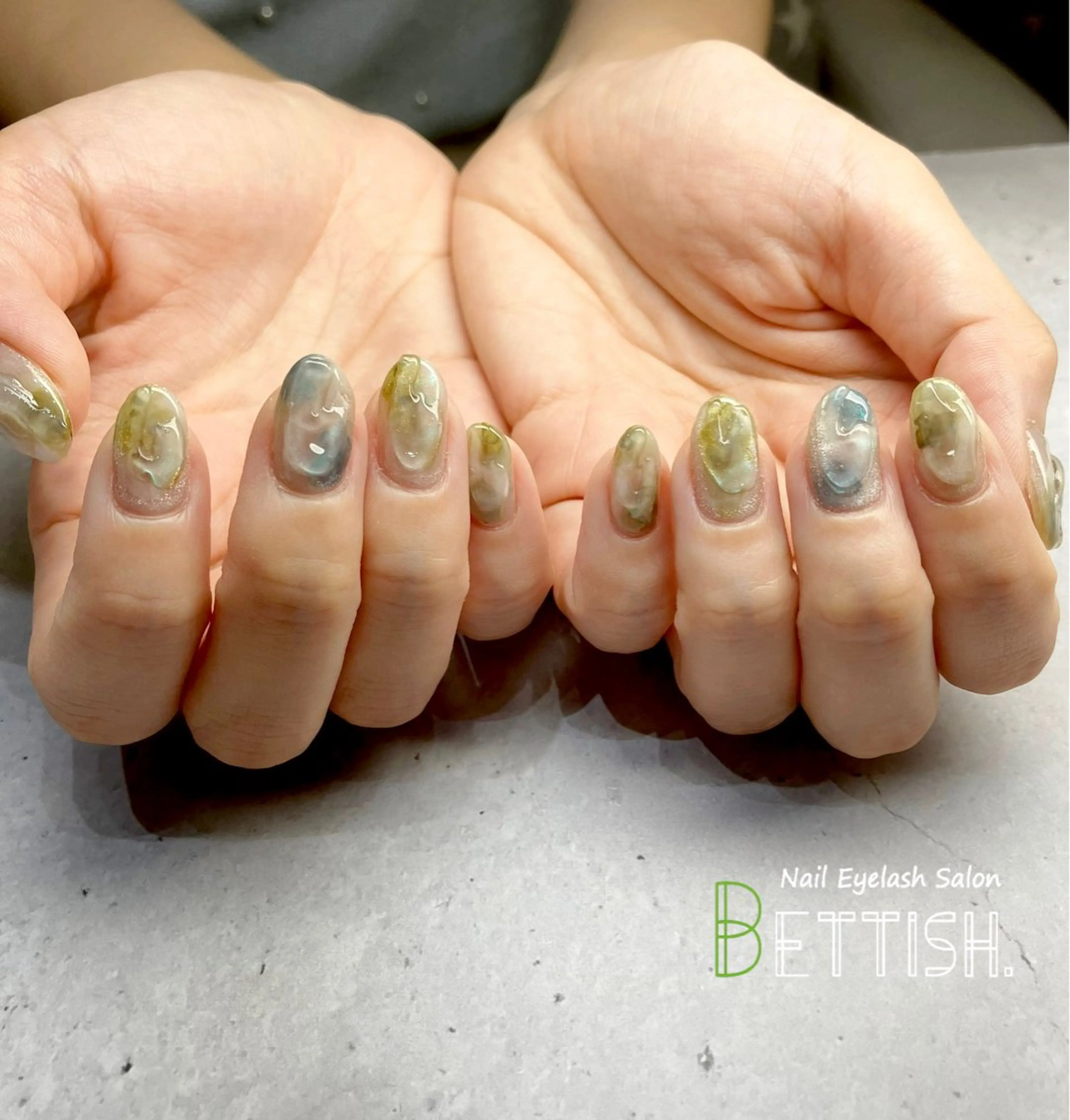 ネイル グリーン ハンドネイル BETTISH. KUMIKO☺︎︎のネイルデザイン