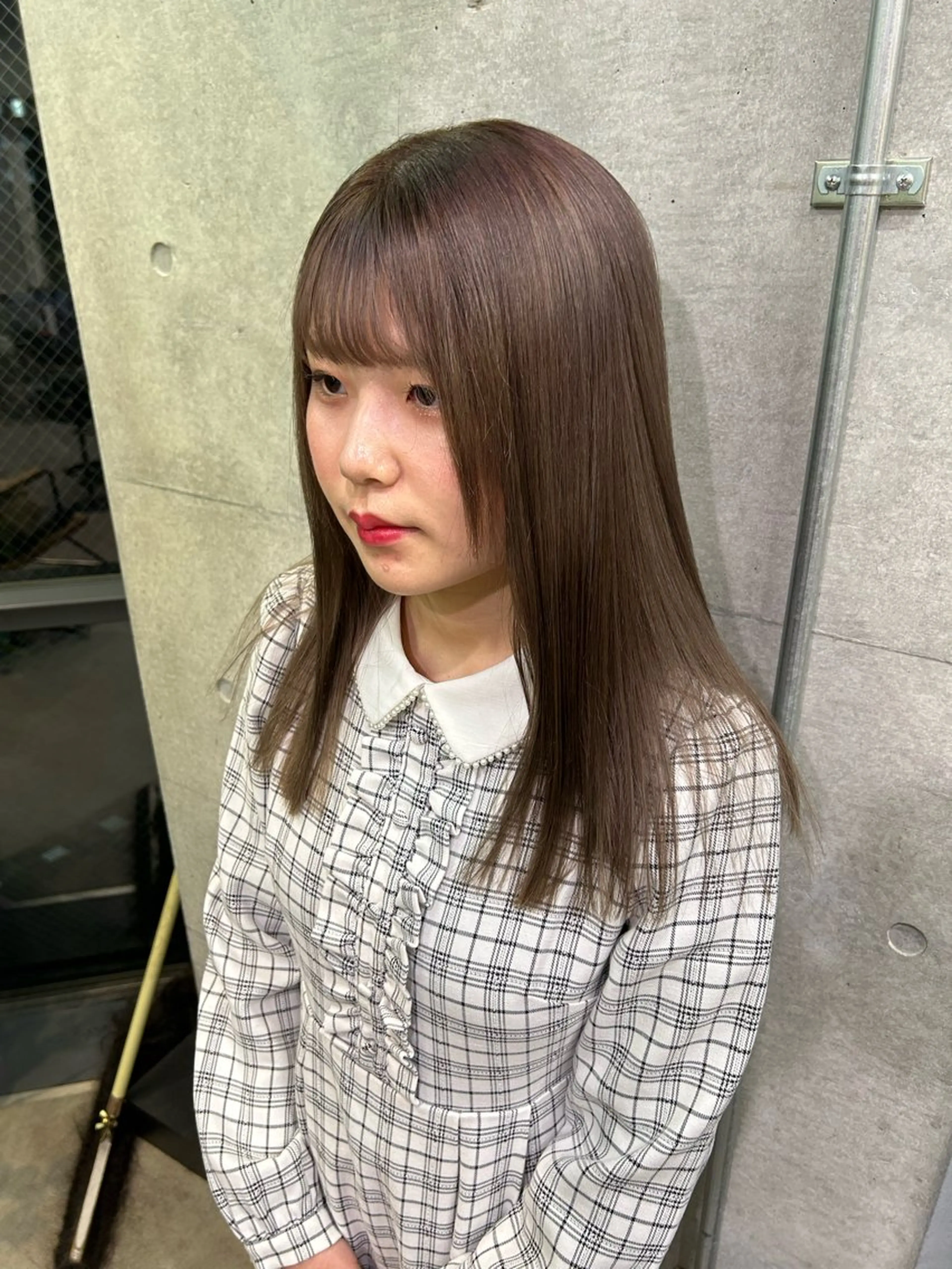 セミロング カラー レイヤー/ブロンド 透明感カラー/ヒロトのヘアスタイル