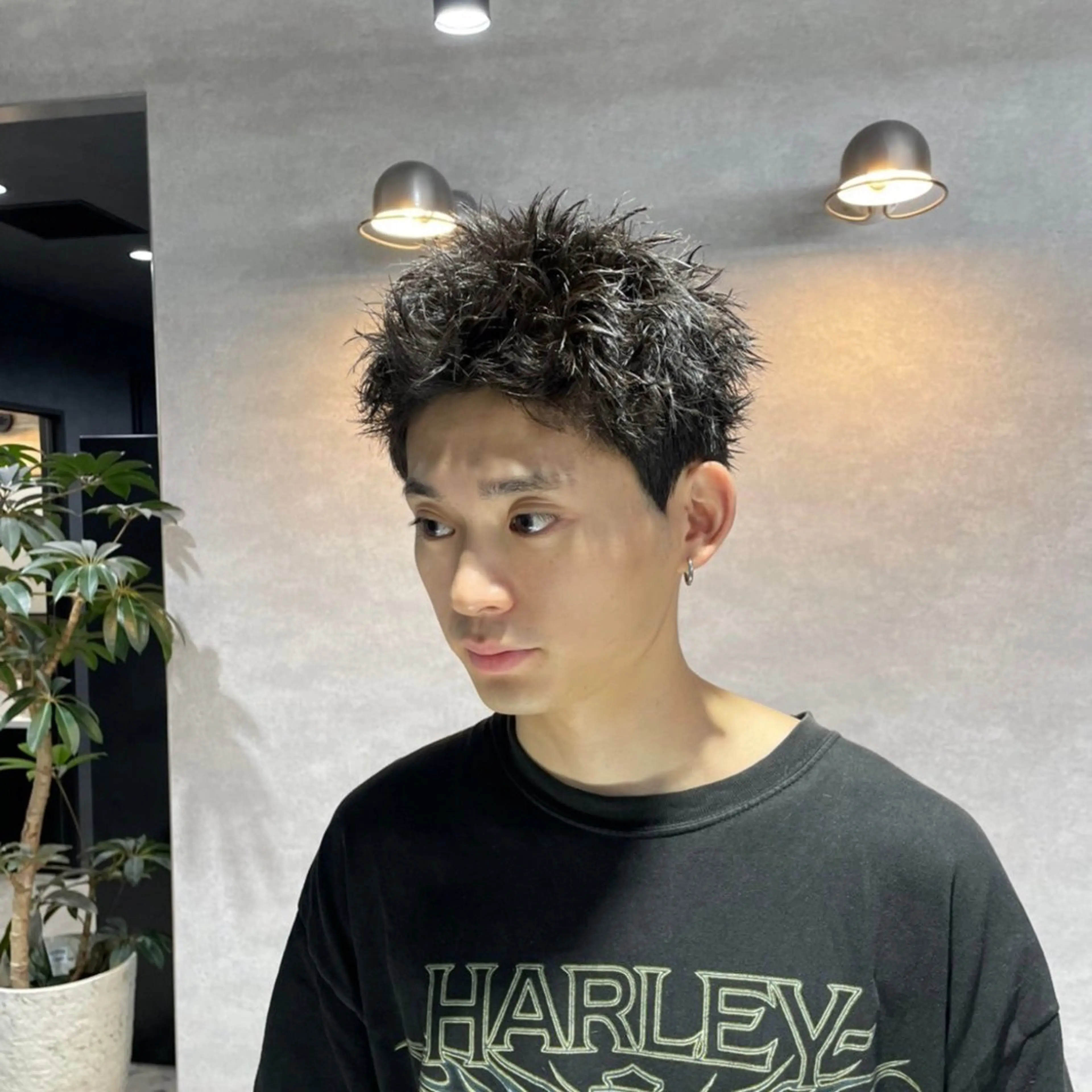 ショート カラー パーマ メンズ メンズパーマ カット ヘッドスパ ヘアセット 🔥メンズ 特化🔥菊水皐暉🔥のヘアスタイル