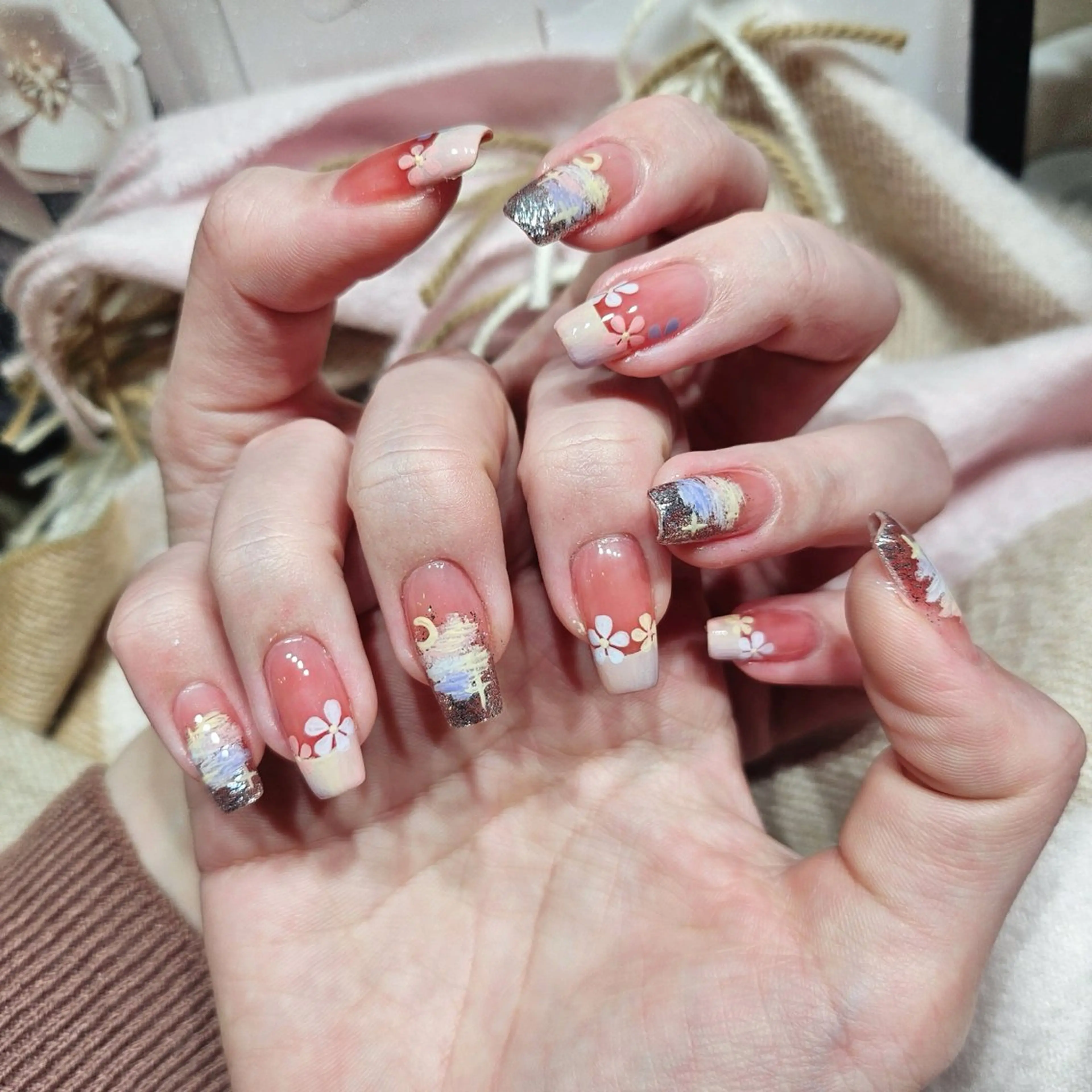 ネイル アートネイル フットネイル ジェルネイル ハート マグネットネイル Babarla Nailのネイルデザイン