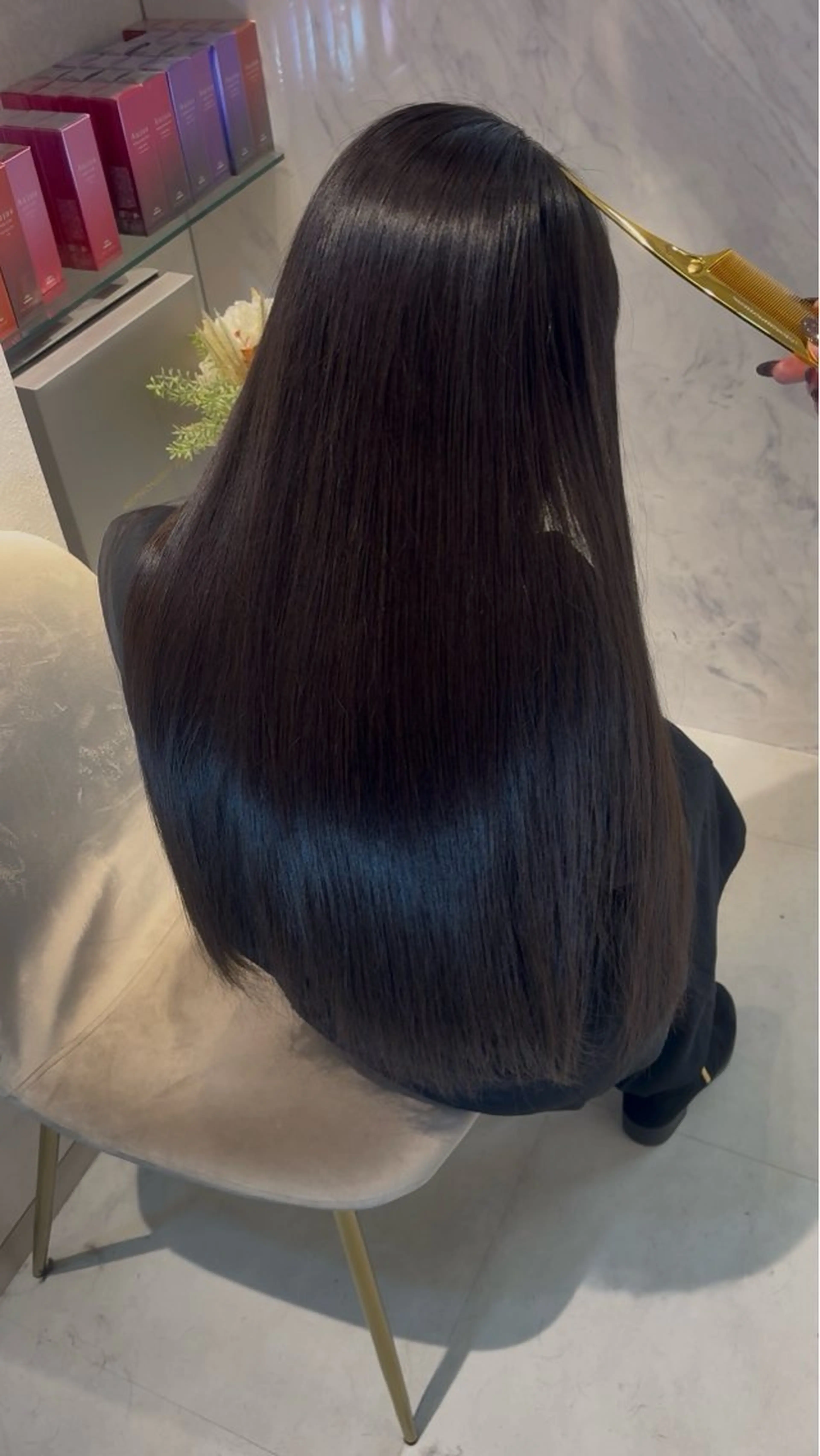 ロング カット ヘアカラー 縮毛矯正 トリートメント 新宿No.1艶髪矯正 美艶カラー/FUKAのヘアスタイル