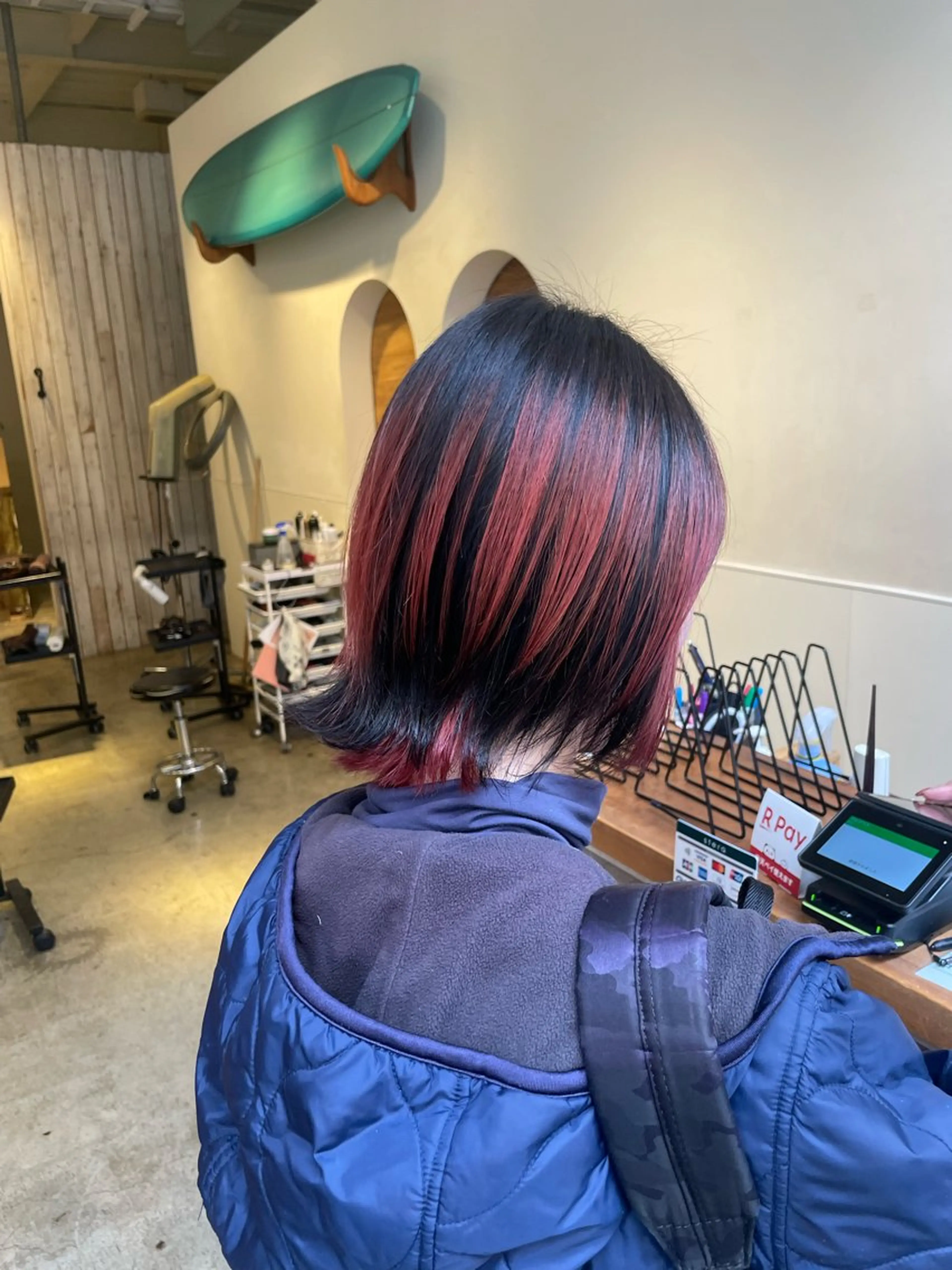 セミロング カラー デザインカラー カット ヘアカラー トリートメント EARTH菊名店👾 ひらのすぐるのヘアスタイル