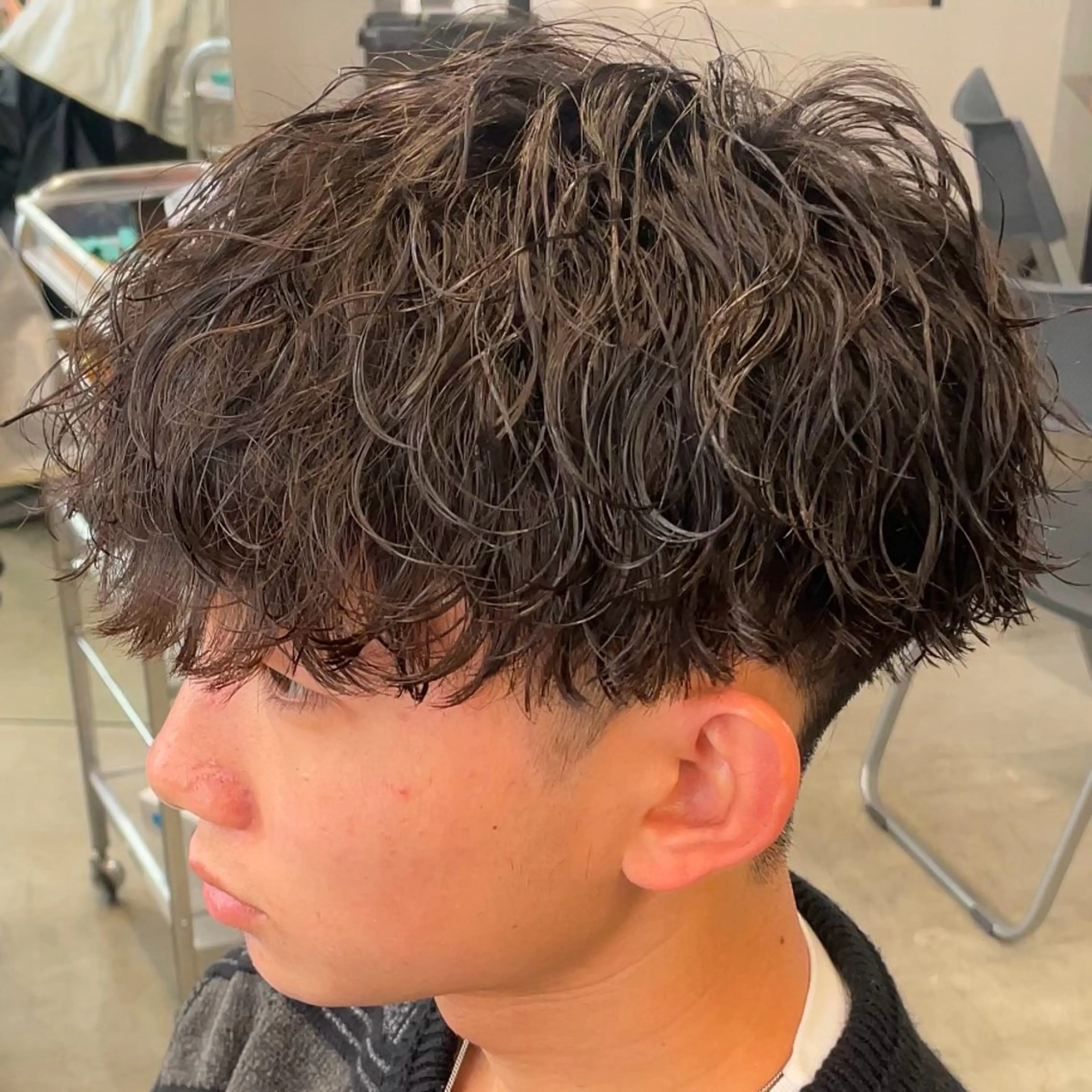 ミディアム パーマ ヘアアレンジ メンズ fifth Tokyo所属・fifth 石川 凪のヘアスタイル