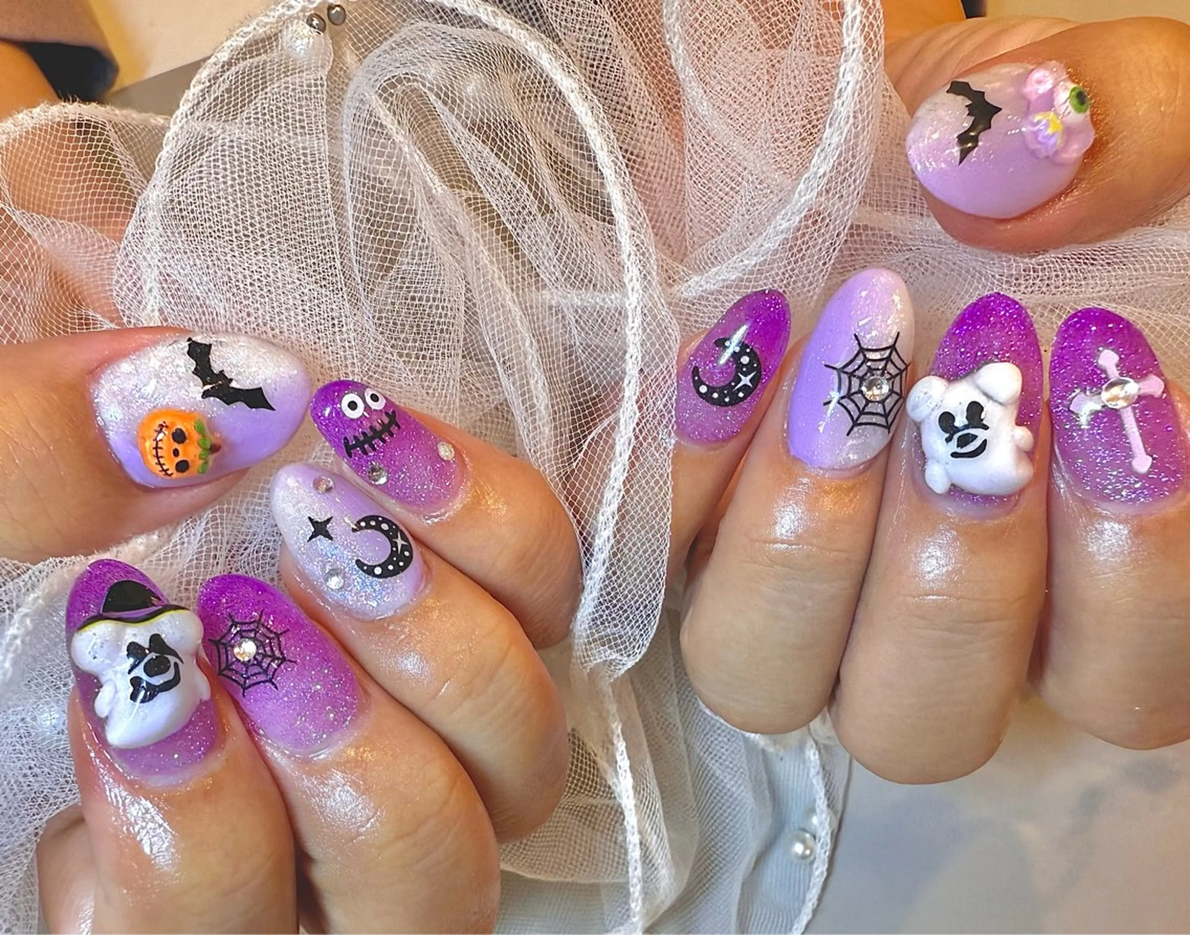 ネイル ハロウィン ハンドネイル nail e.sのネイルデザイン