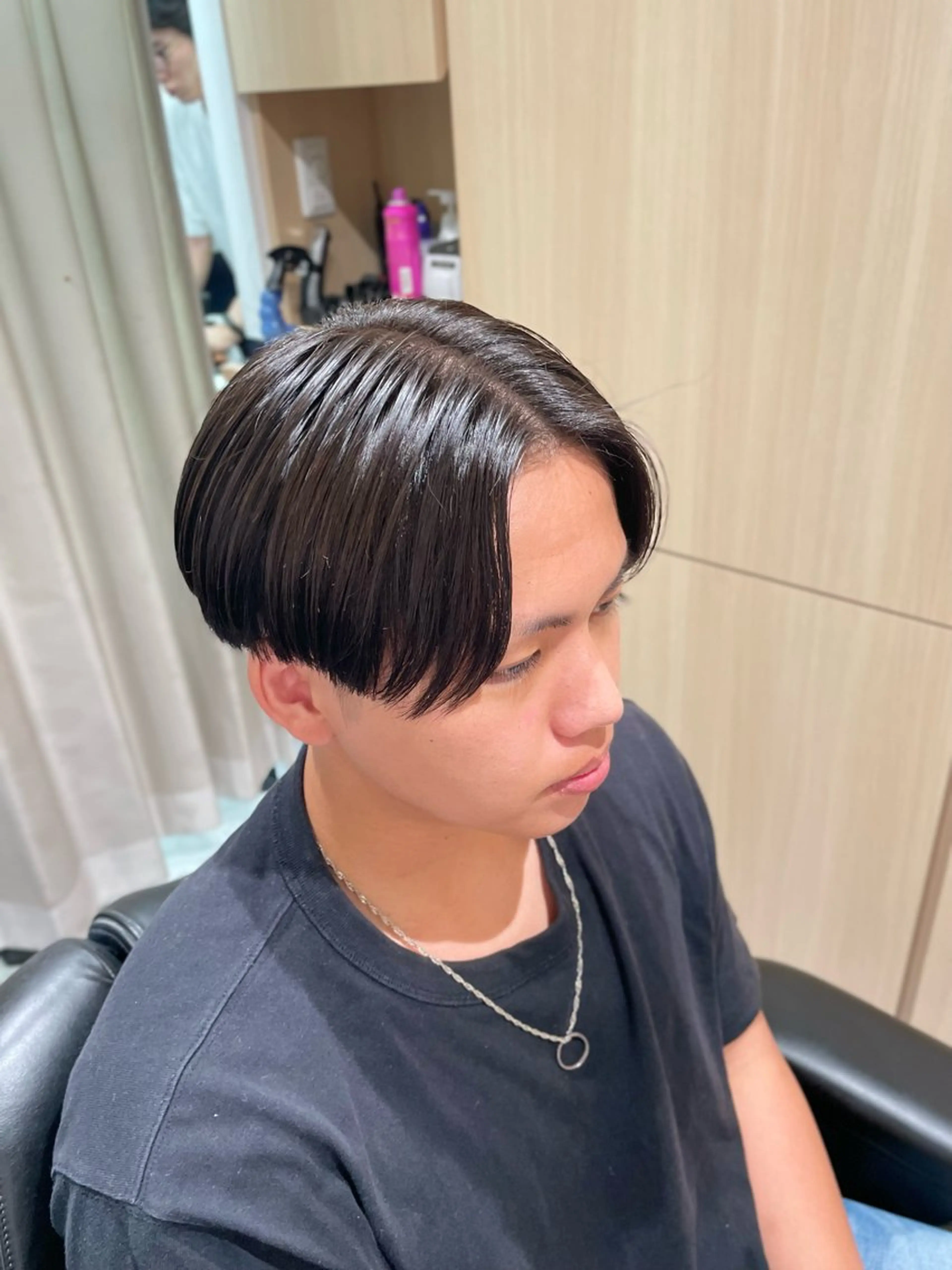 ミディアム メンズ センターパート カット 銀座メンズカット/ 銀座メンズパーマ/のヘアスタイル