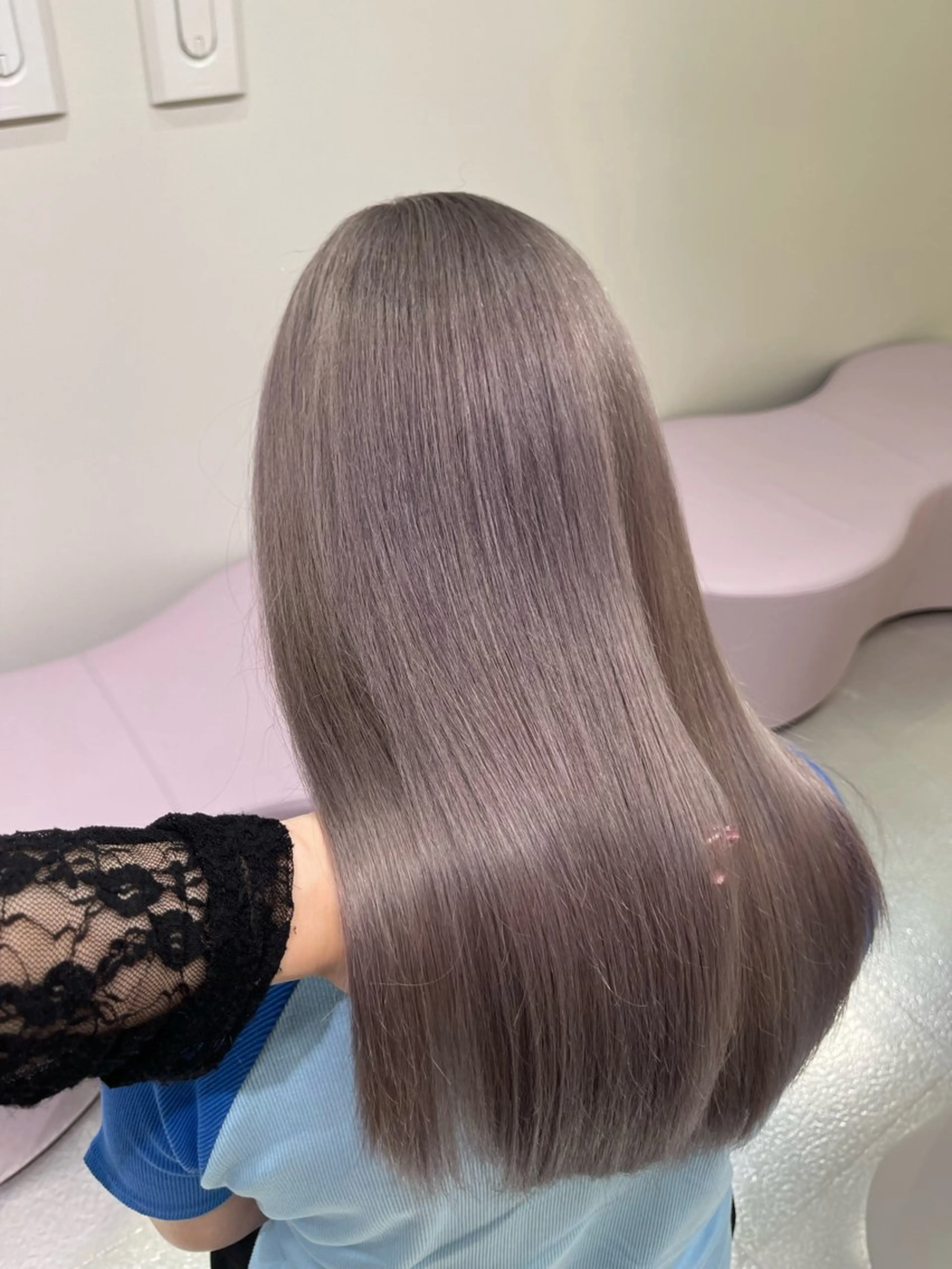 セミロング カラー ラベンダーカラー シルバー ヘアカラー MEI / ブリーチカラー/名駅のヘアスタイル