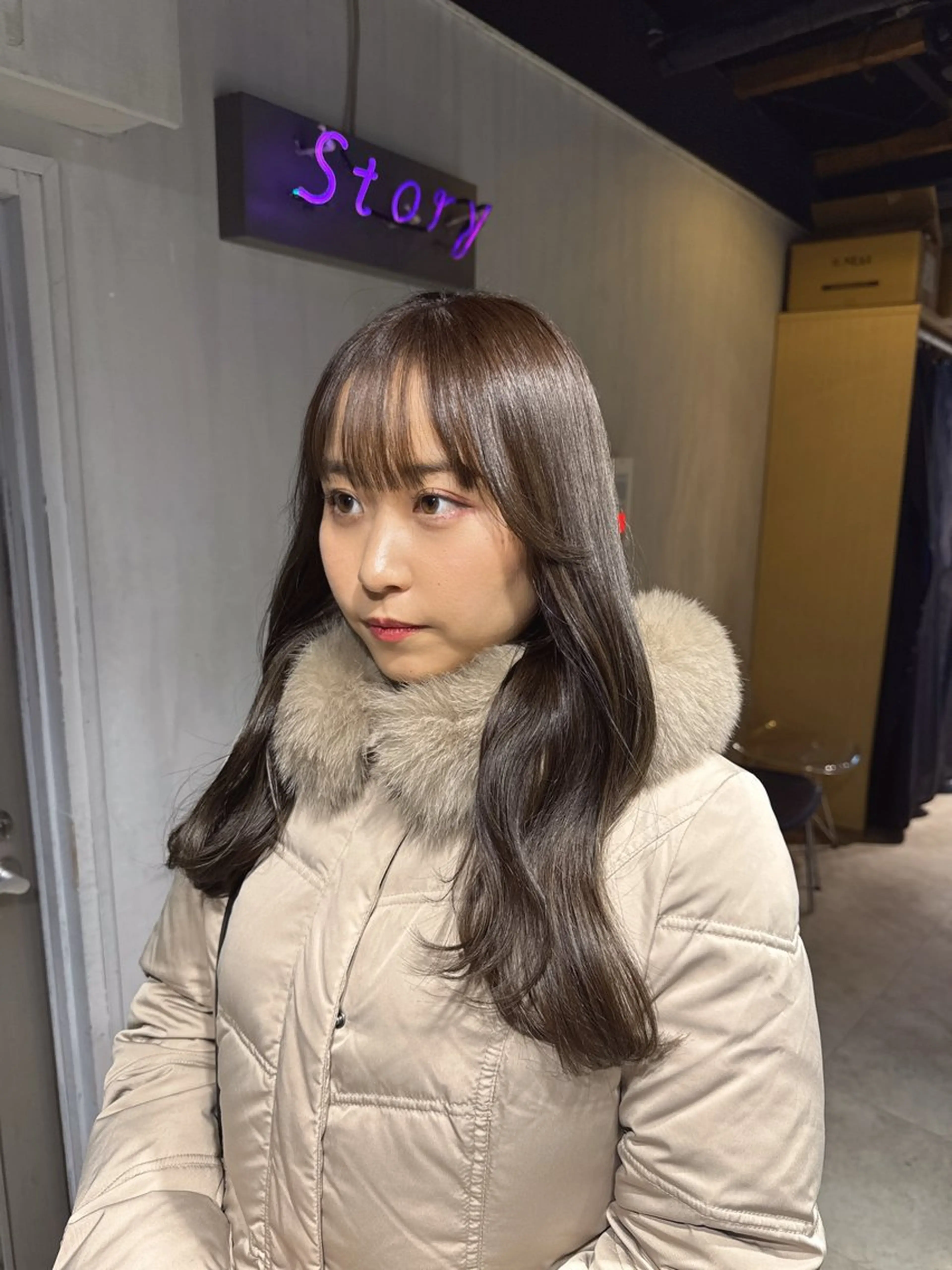 ロング カラー ヘアカラー トリートメント NANAMI🩵 大人可愛い韓国ヘアのヘアスタイル