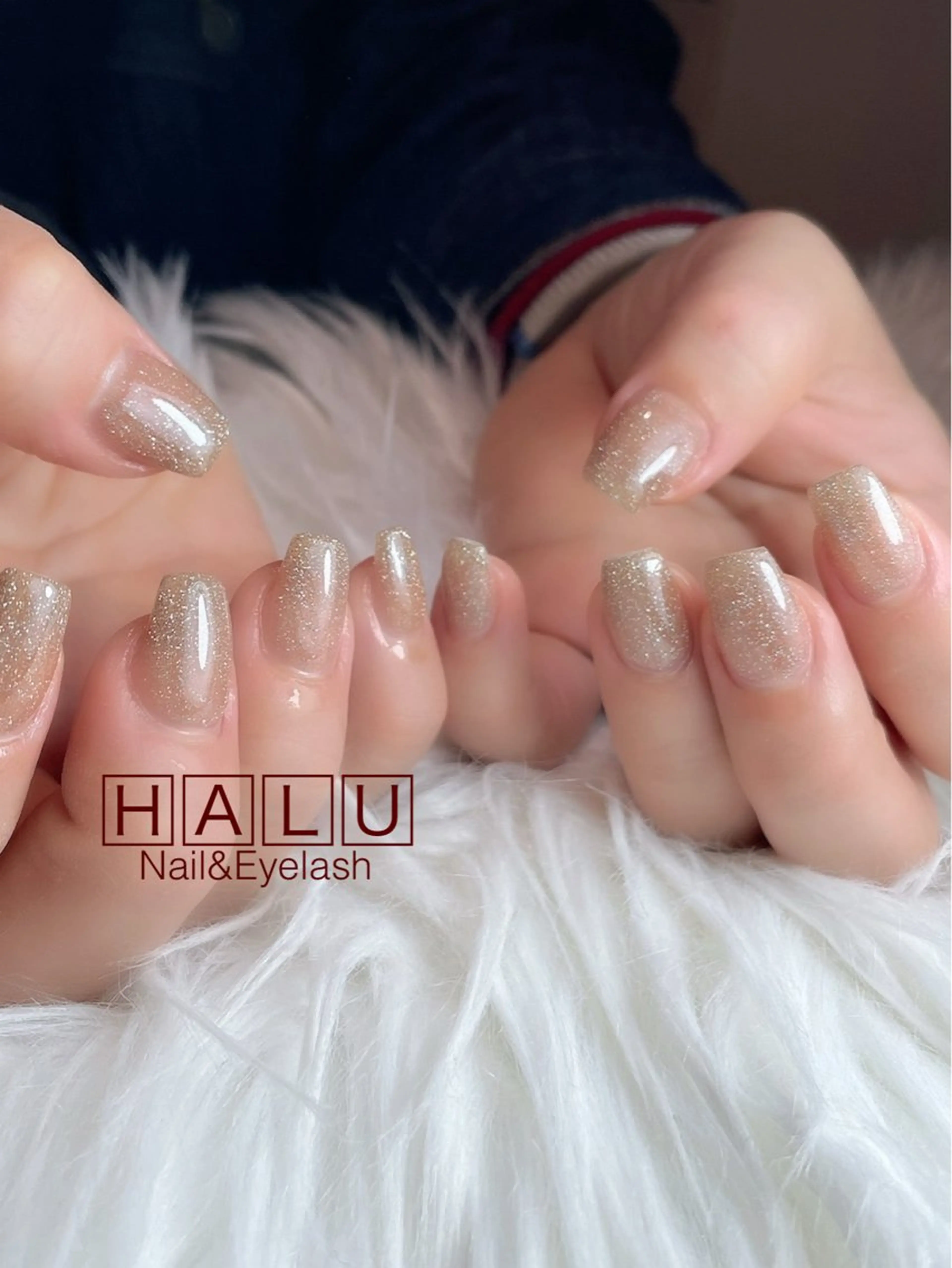 ネイル フラッシュネイル キラキラネイル ラメ(グリッター) HALU ハルのネイルデザイン