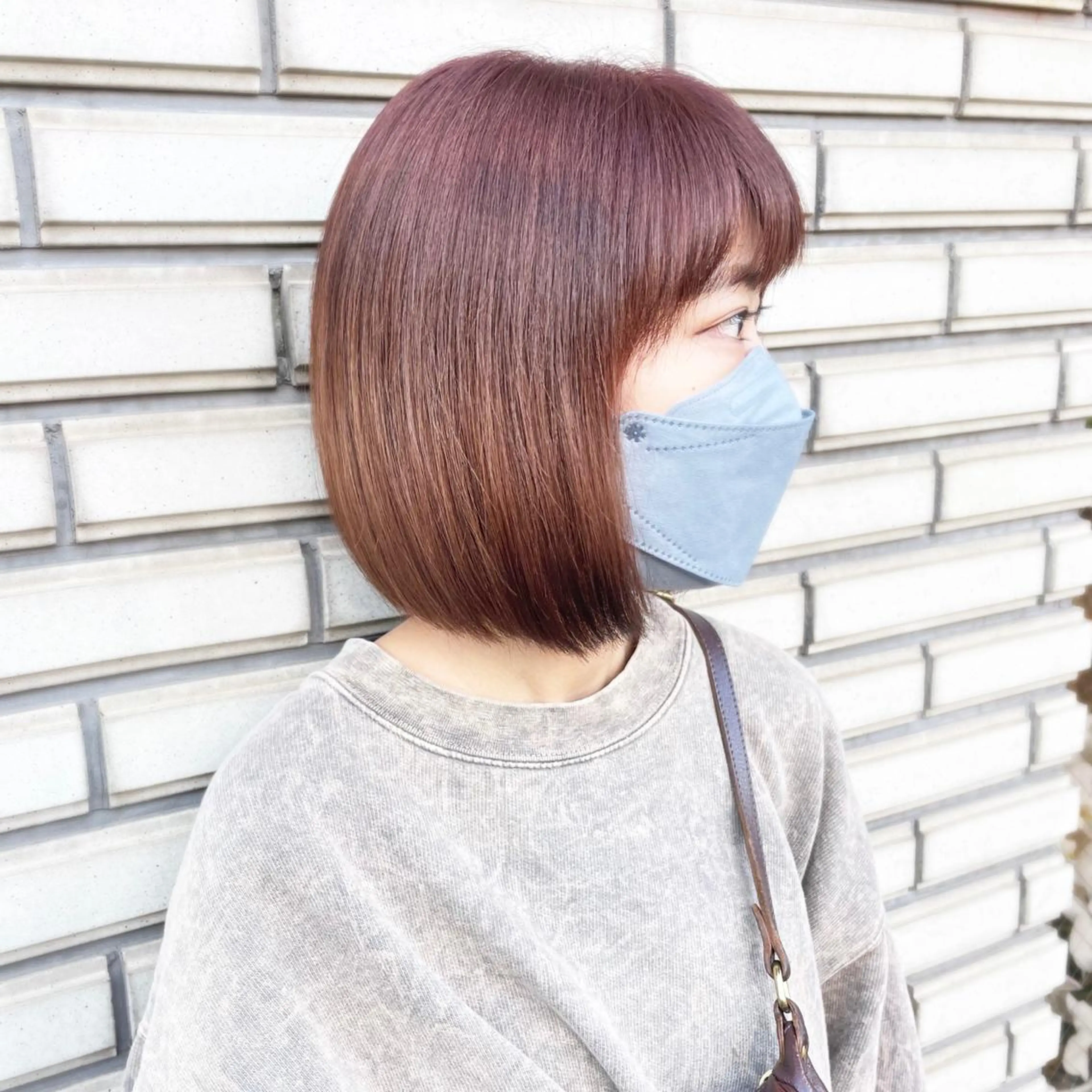 ショート カラー ブラウンカラー カシス ボブ 🦋韓国系指名No1 店長/圓山 祐也🦋のヘアスタイル