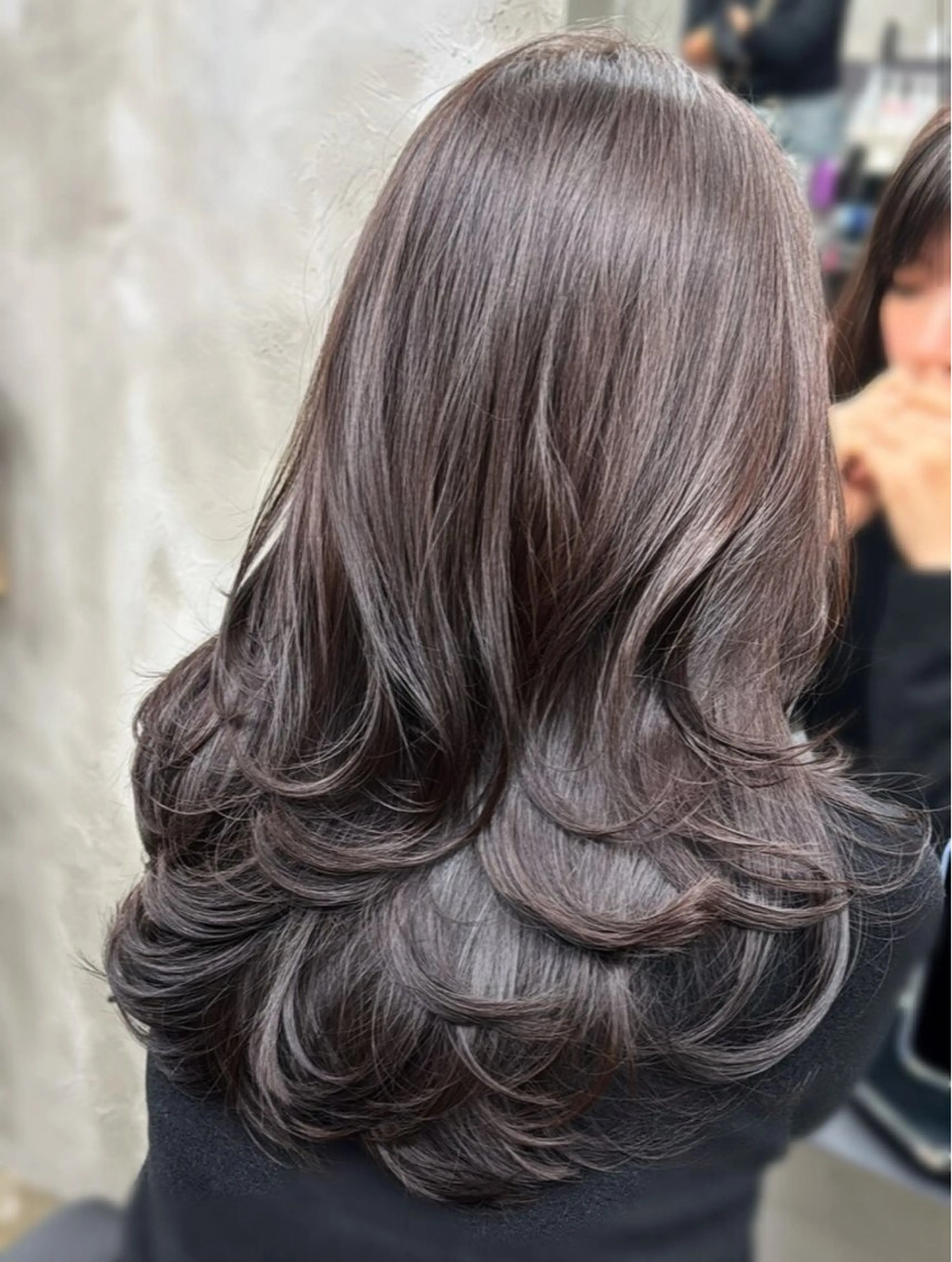 ミディアム カラー カット ヘアカラー ハイライト、レイヤー カット/西梅田/中西のヘアスタイル