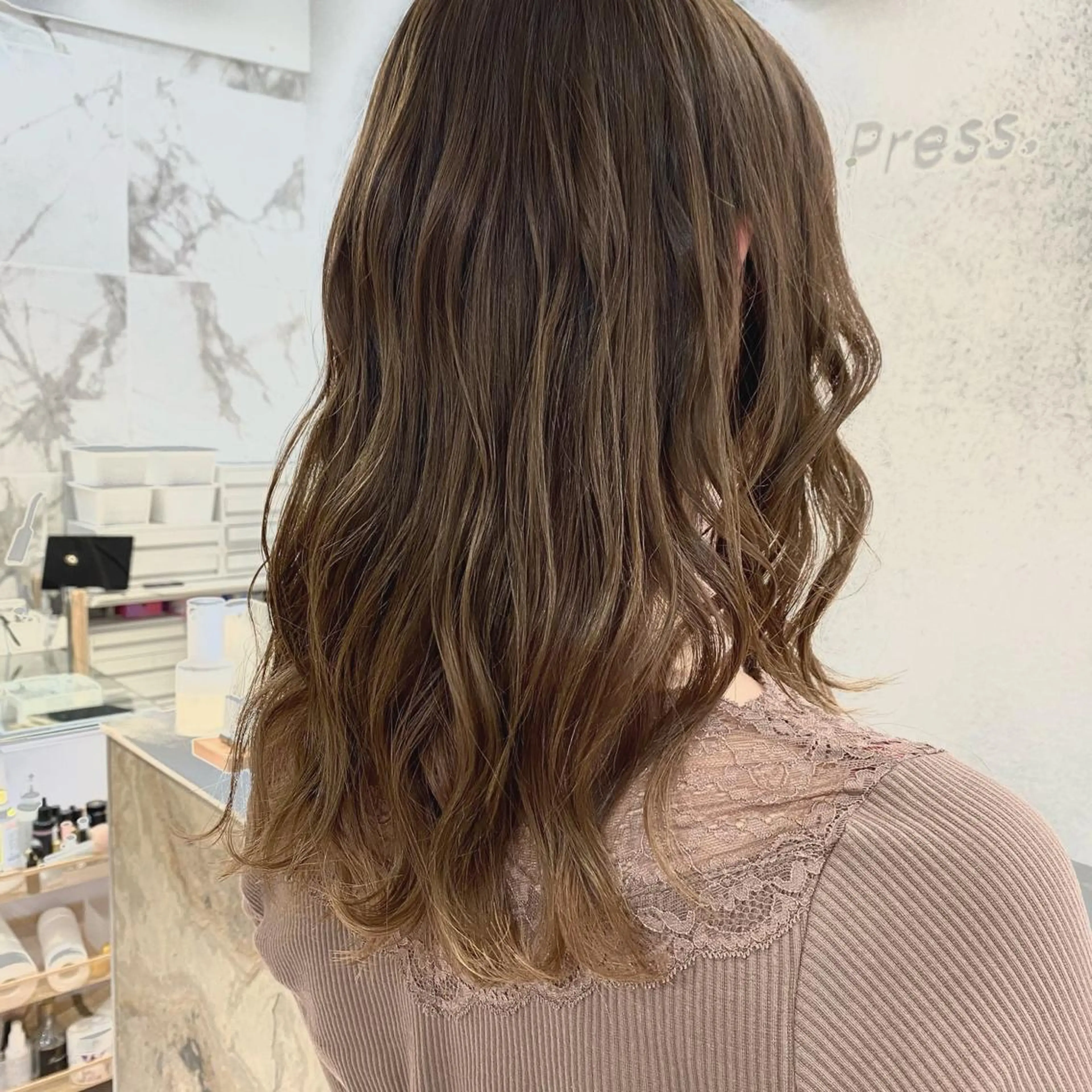 ミディアム カラー 🪭risa 暖色/レイヤー🪭のヘアスタイル