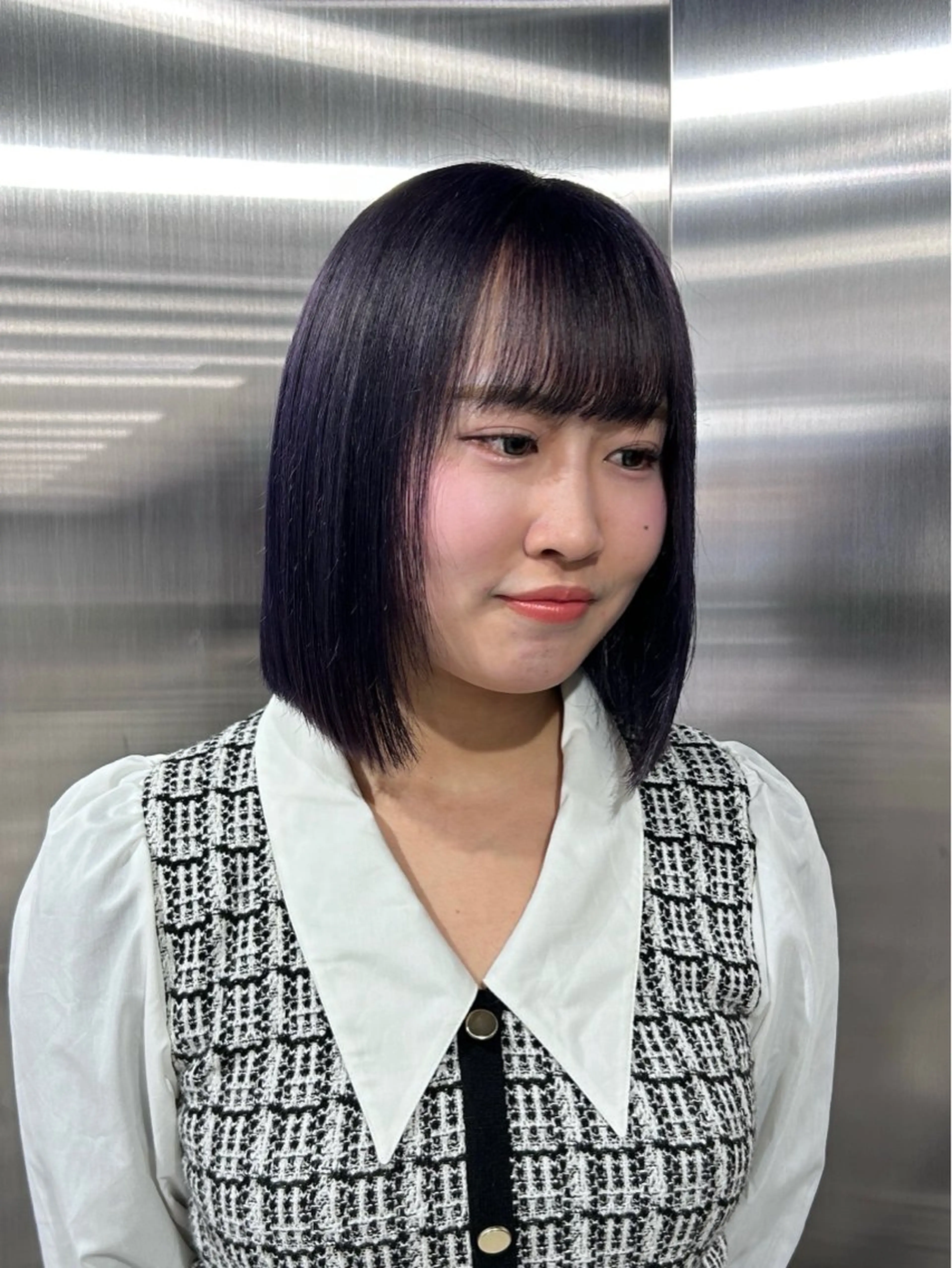 ミディアム カラー カット ヘアカラー 冬っぽカラー/ マツエク/ゆきなのマツエク・マツパデザイン