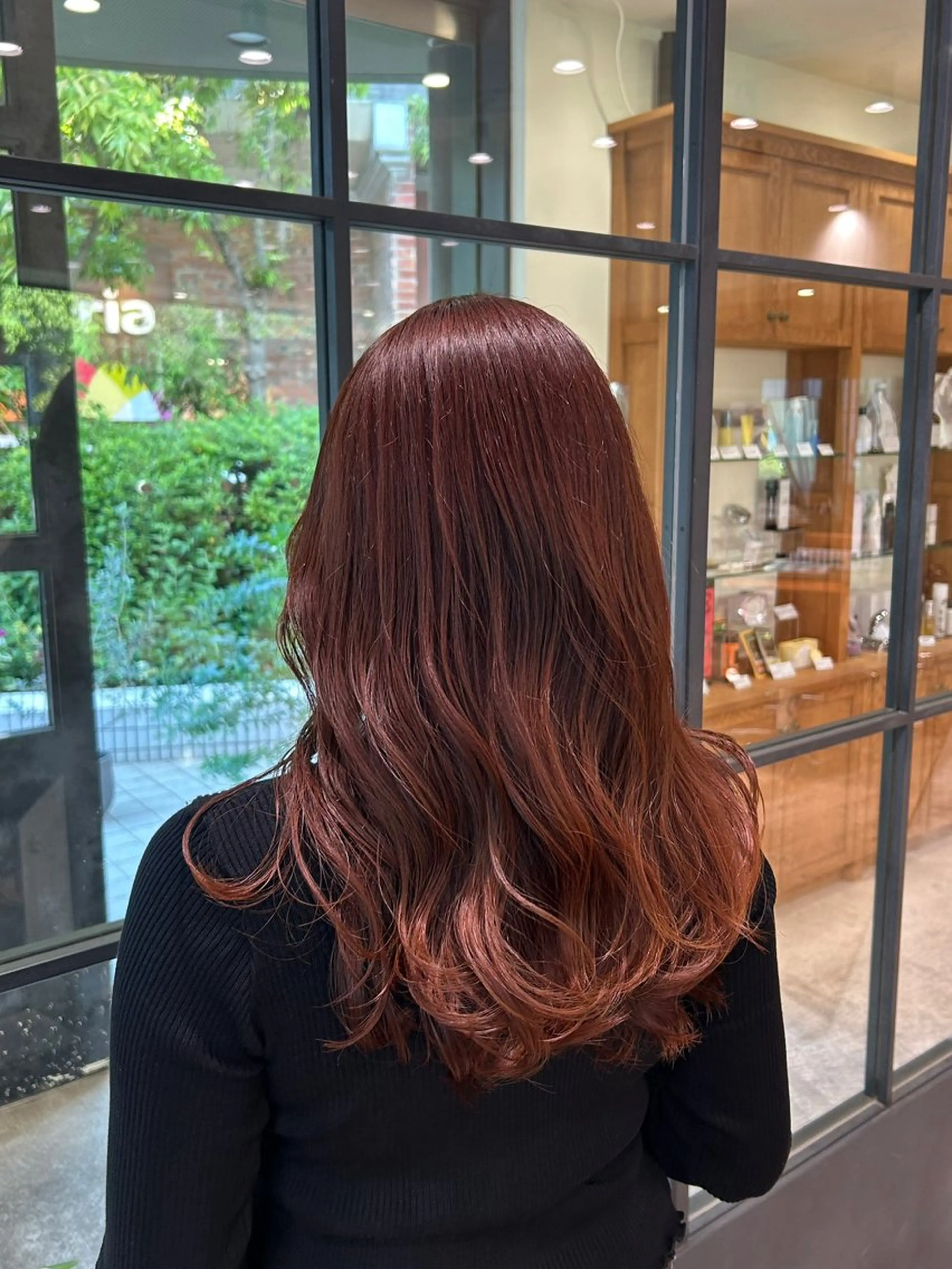 セミロング カラー ブリーチ ブリーチなしカラー オレンジ レイヤーカット Lumier de mashu所属・nana/ボブ/ レイヤー/メンズのヘアスタイル