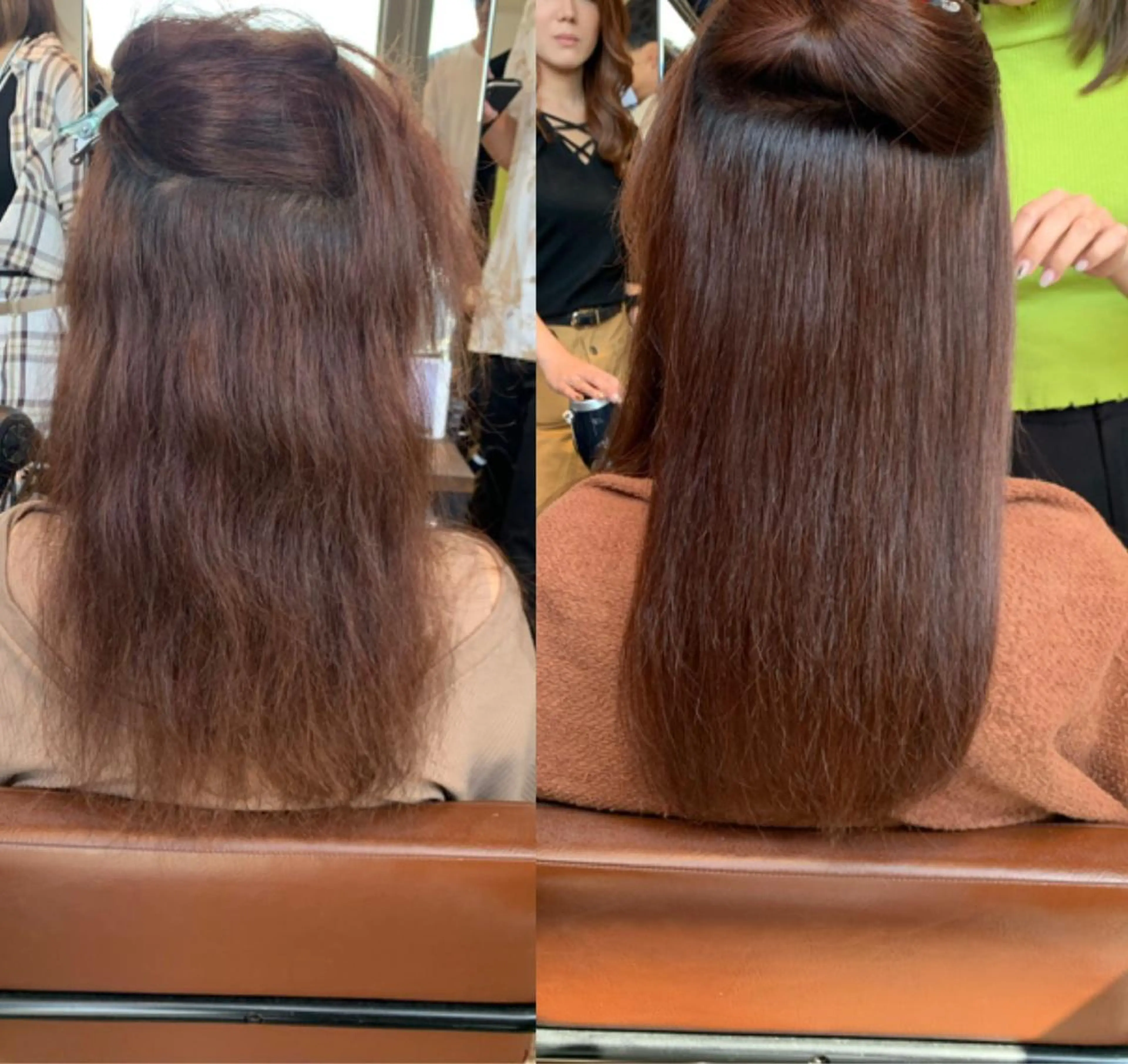 ロング カット 縮毛矯正 トリートメント 赤羽今日子/レイヤー /盛れる顔まわりのヘアスタイル