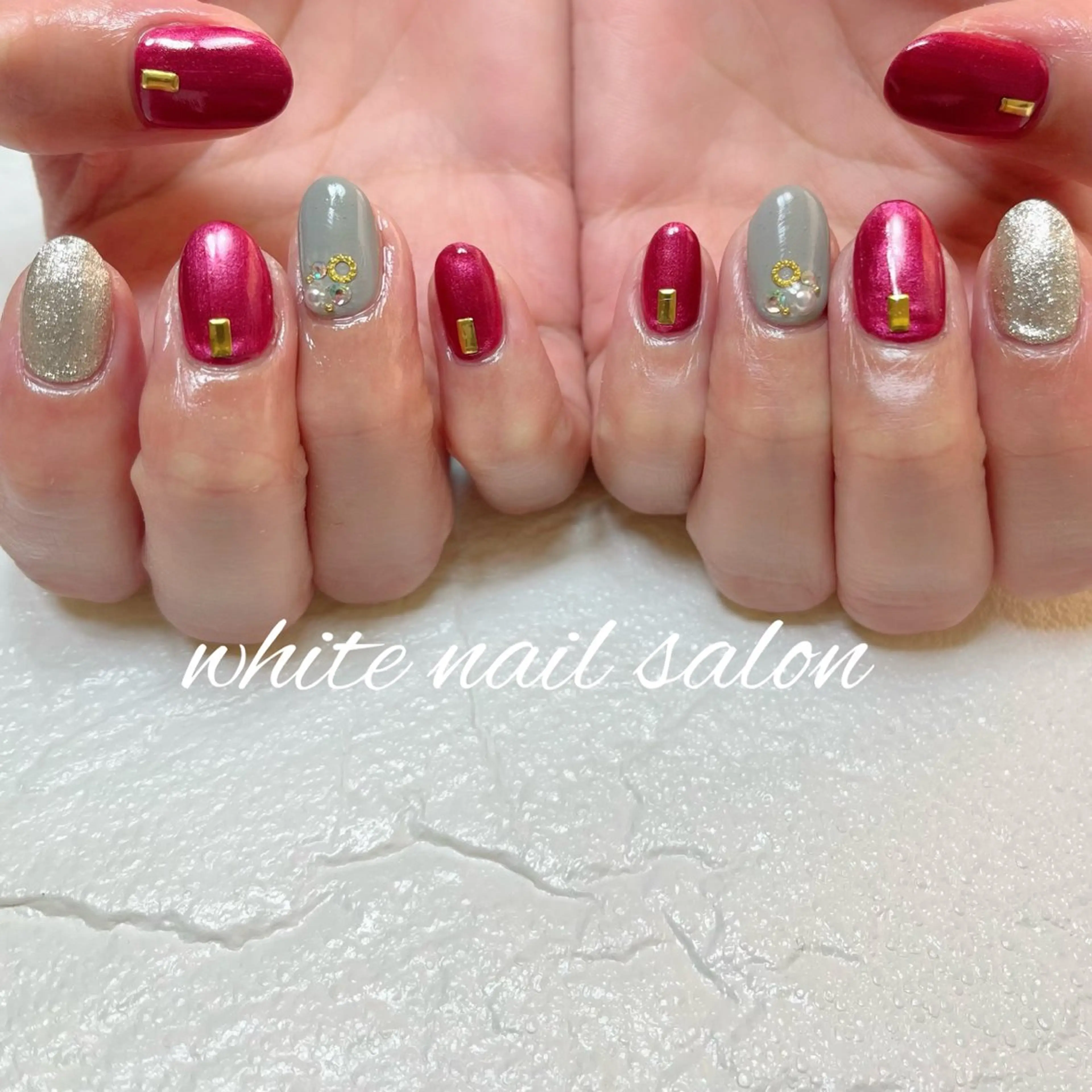 ネイル ラメ(グリッター) ハンドネイル white nail salonのネイルデザイン
