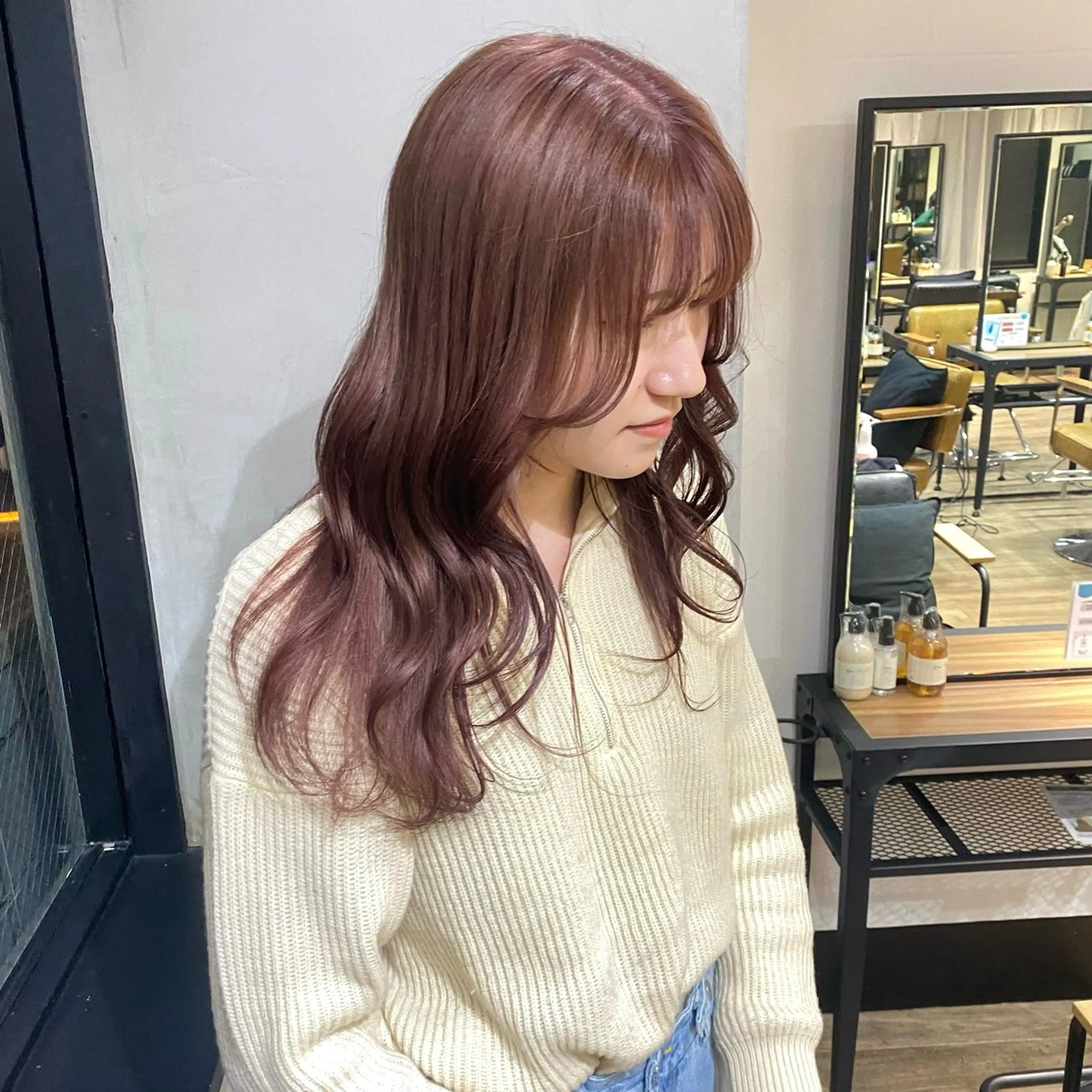 ロング カラー カット ヘアカラー トリートメント otoha✳︎ くすみカラーのヘアスタイル