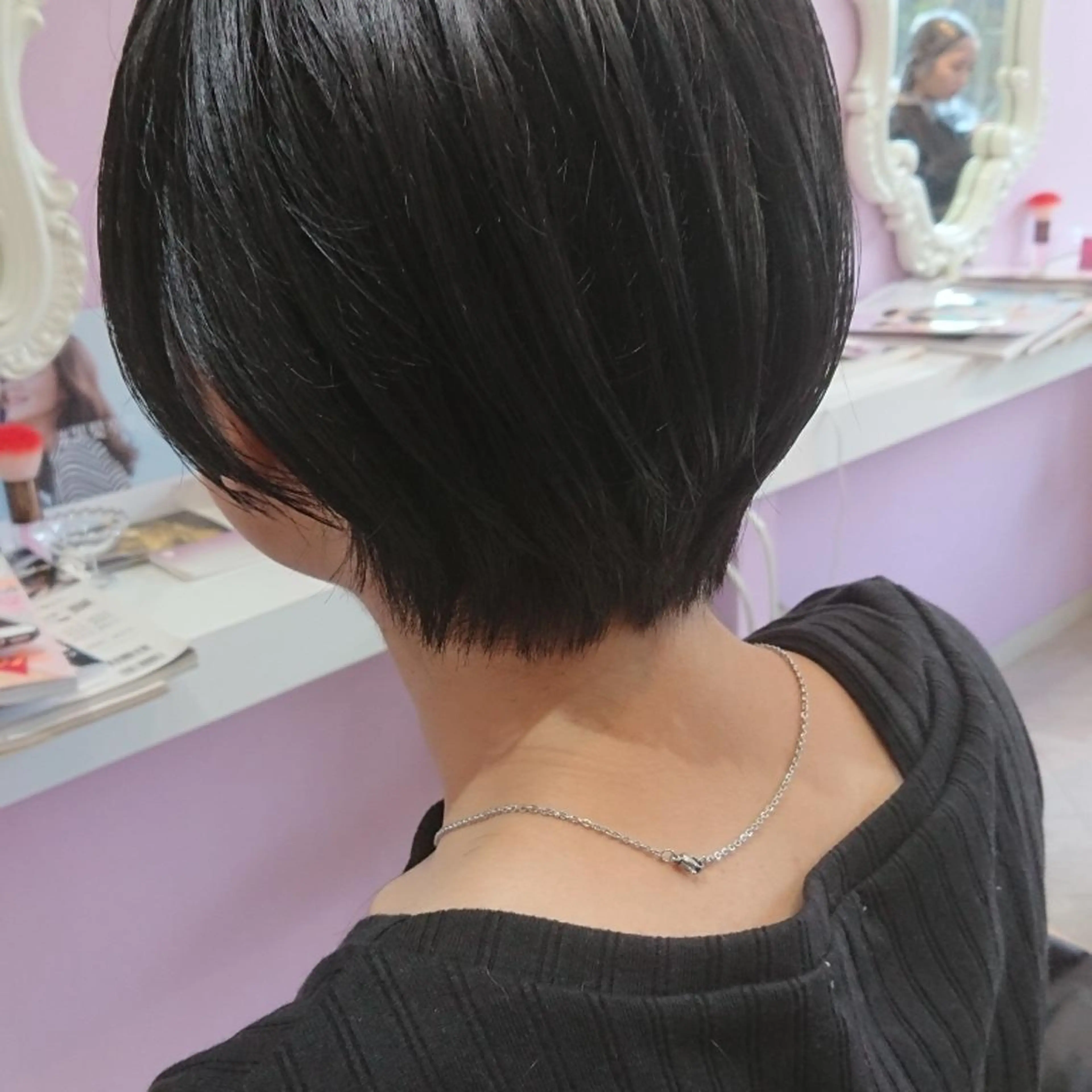 ショート ヘアアレンジ 丸みショート ショートヘア ナカシマ  アユミのヘアスタイル