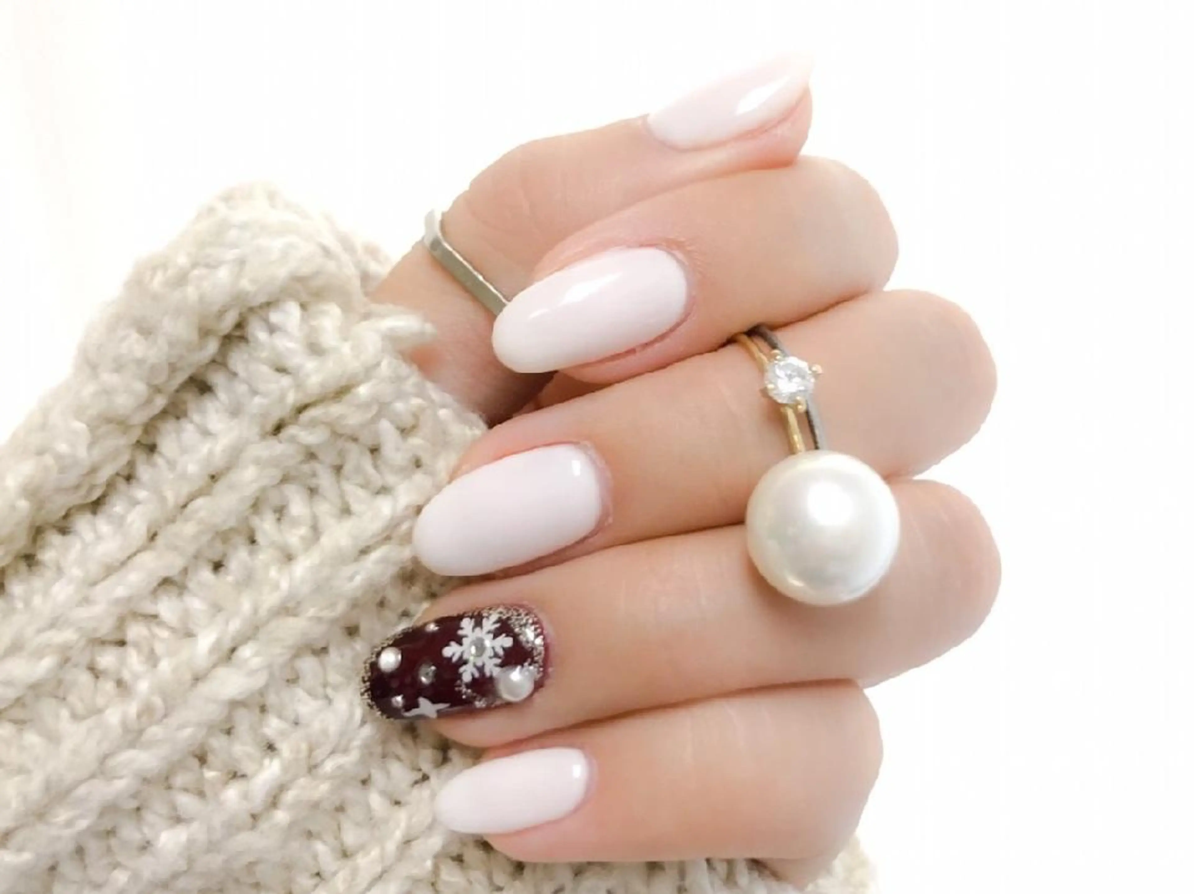 ネイル アートネイル ワンカラーネイル 冬ネイル atelier -02tsuboのネイルデザイン