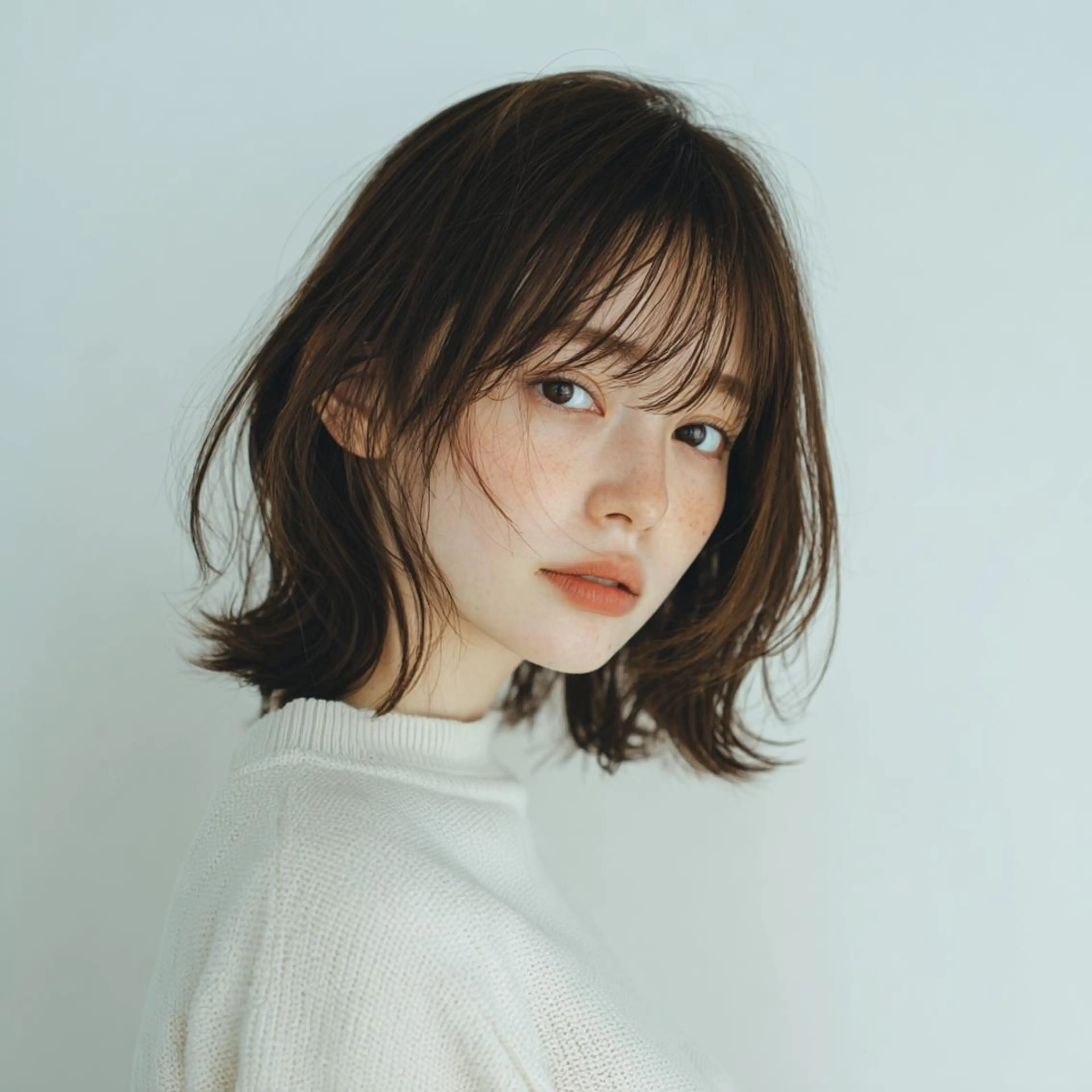 カラー ミディアム アッシュ アッシュブラウン ブラウンカラー 透明感カラー 小顔カット カット ヘアカラー トリートメント 🌿デザイン縮毛矯正 &パーマ🌿小林真也のヘアスタイル