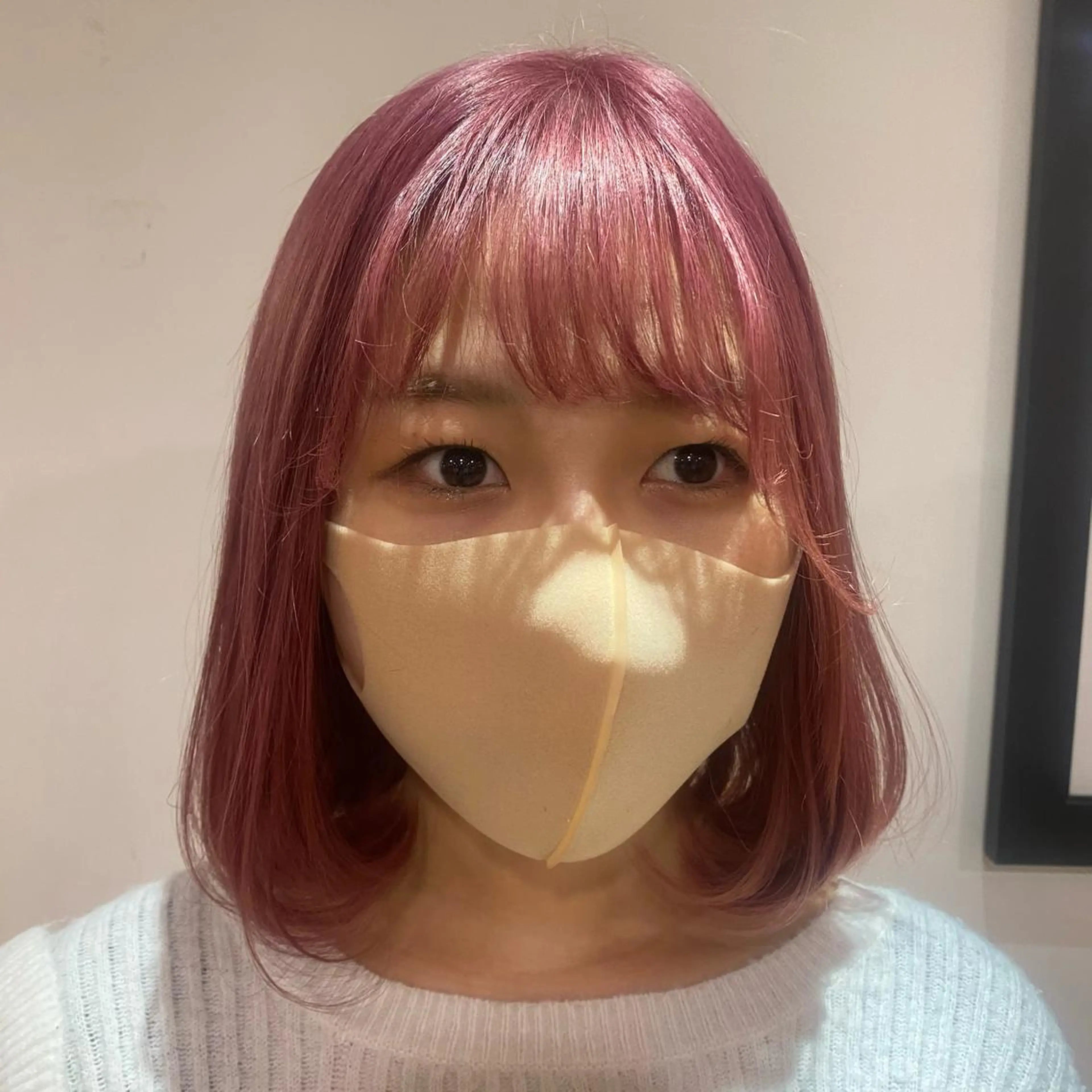 ミディアム カラー ピンクカラー ヘアカラー トリートメント 💚 nao💚のヘアスタイル