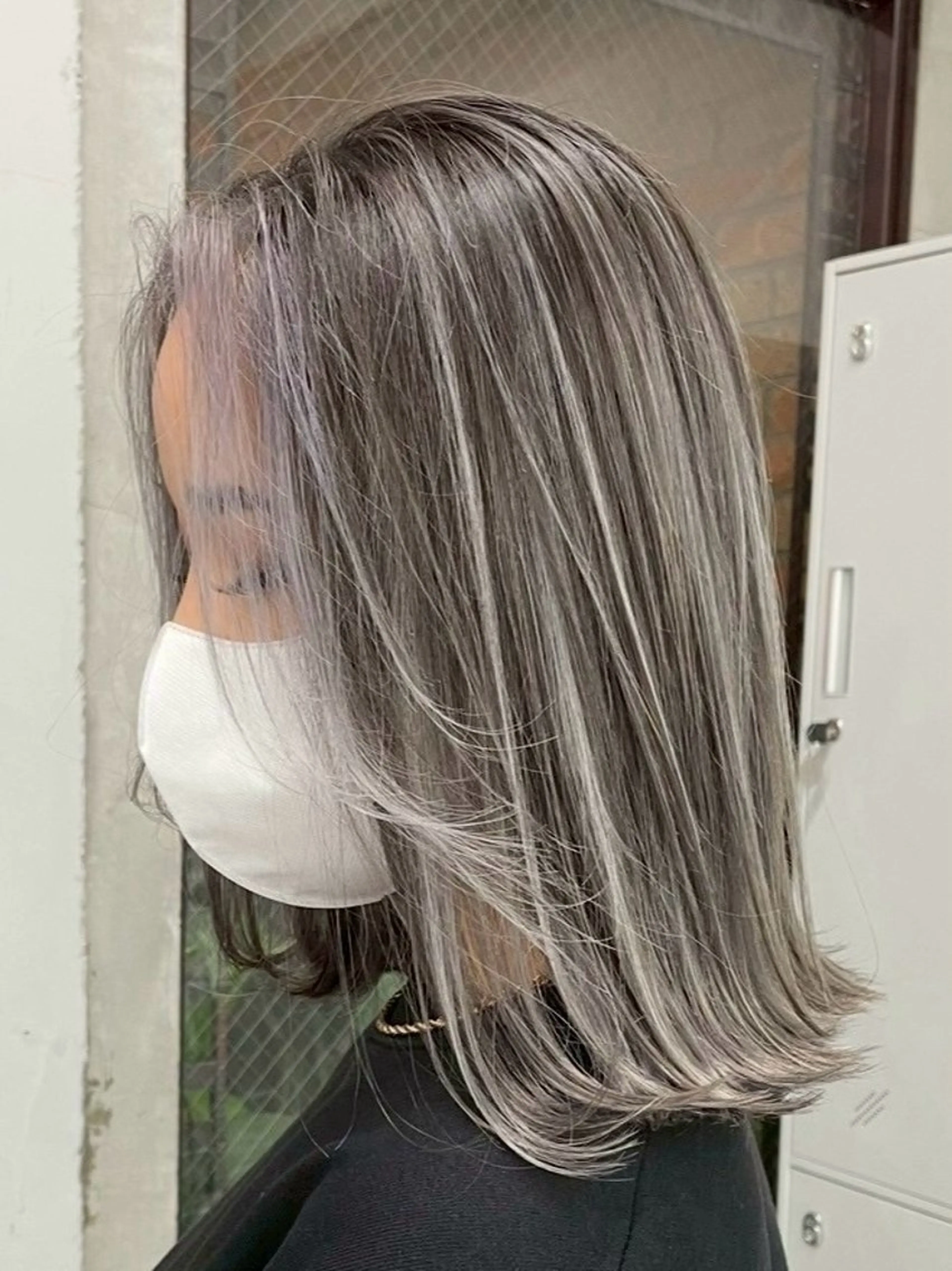 ミディアム カラー 韓国風ヘア カット ヘアカラー 断髪刈舞所属・フェード・メッシュ ハイトーン/fumaのヘアスタイル