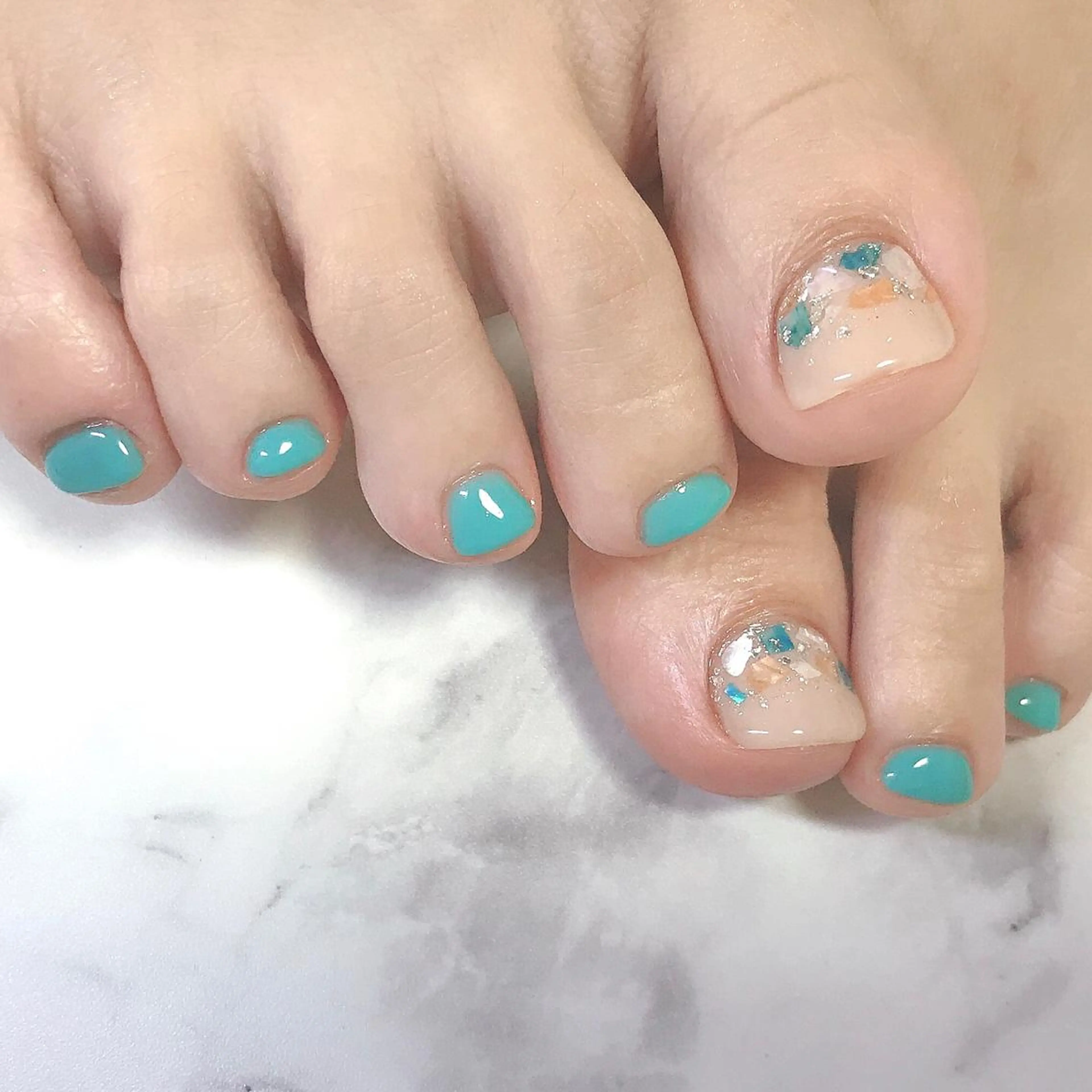 ネイル フットネイル 夏ネイル フットネイル ステラ marikominoのネイルデザイン