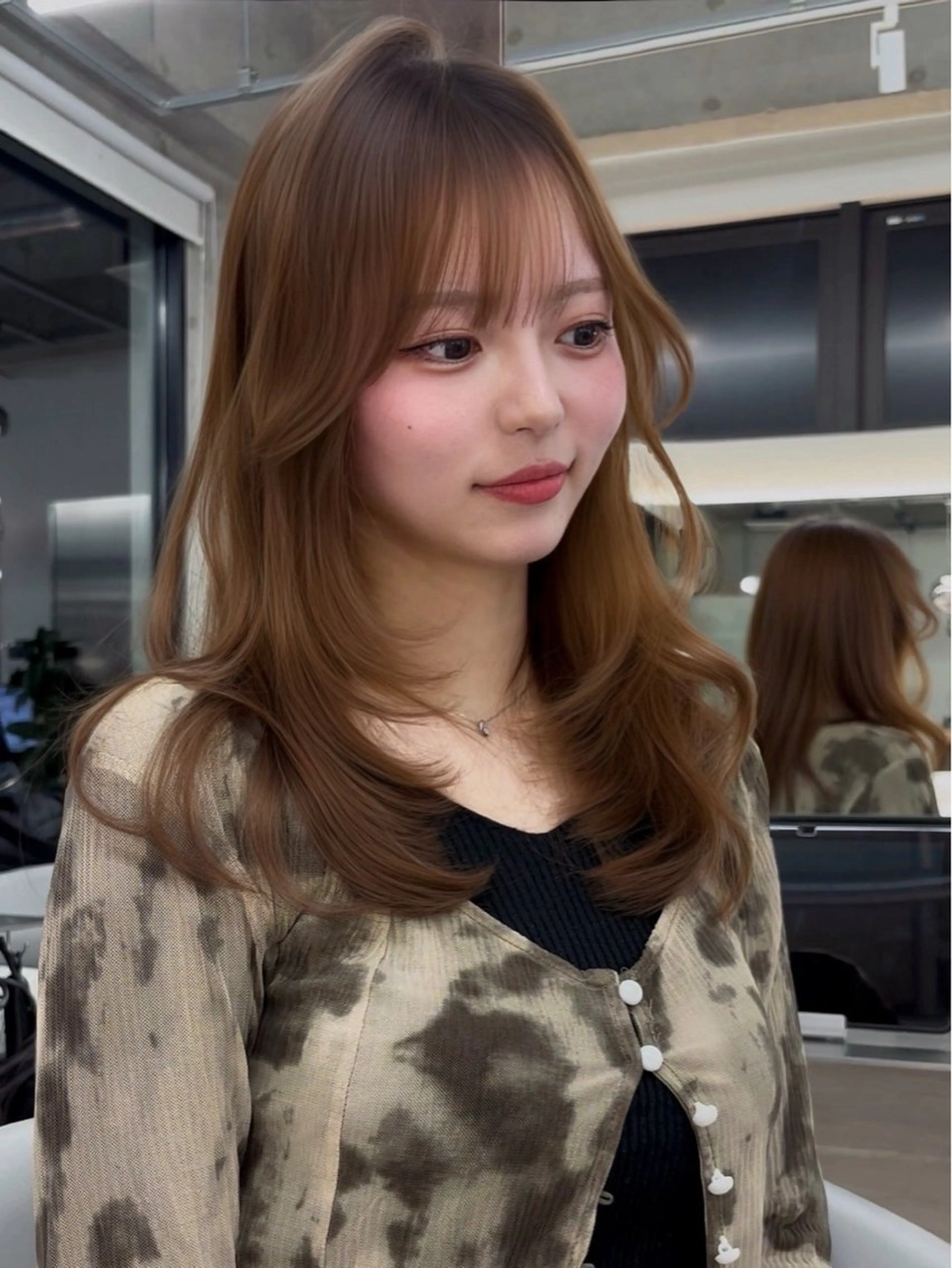 ミディアム カラー 髪質改善 縮毛矯正 【美髪矯正】 吉村　清志のヘアスタイル