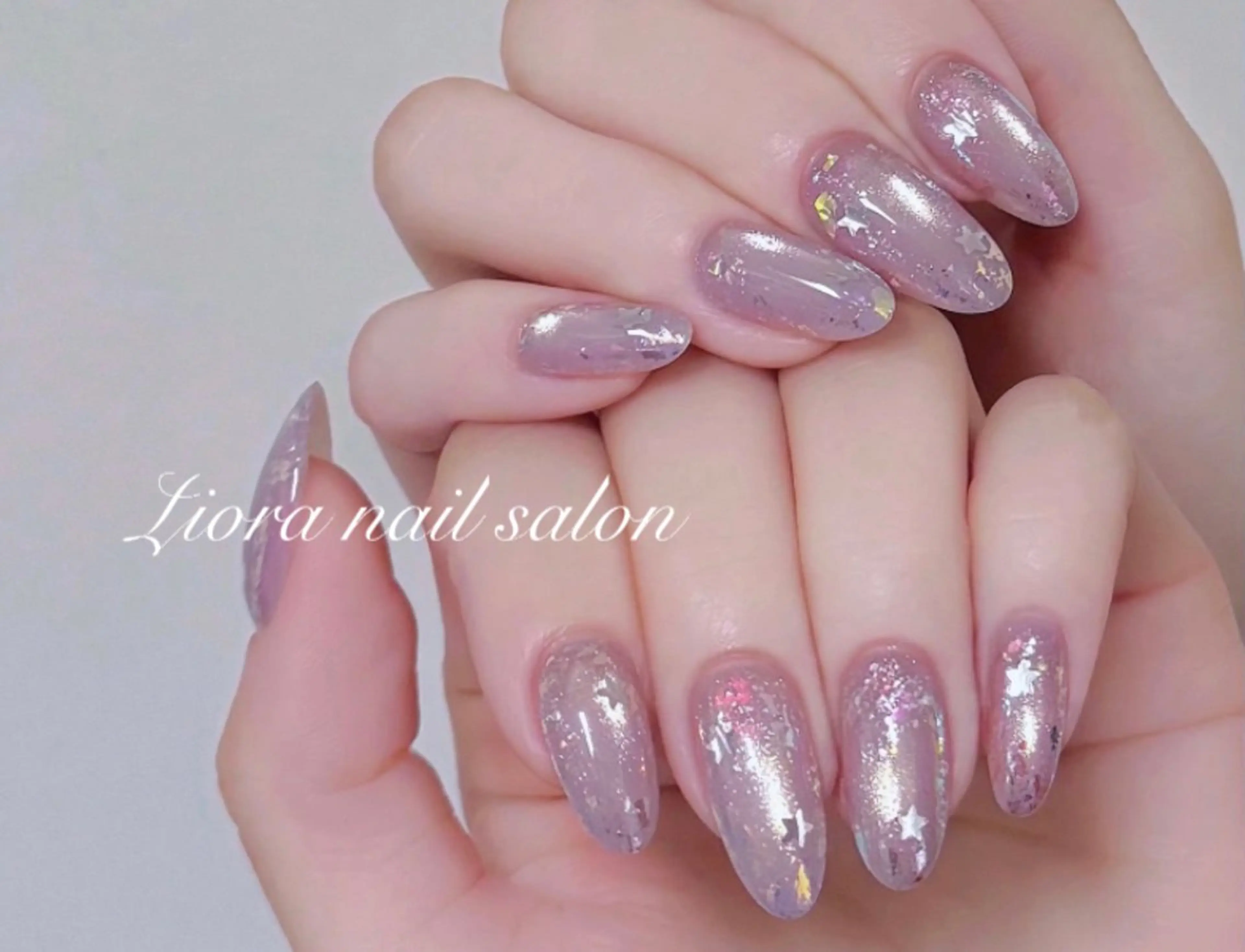 ネイル フレンチネイル ジェルネイル ガーリー グラデーション キラキラネイル ハンドネイル Liora nail 1のネイルデザイン