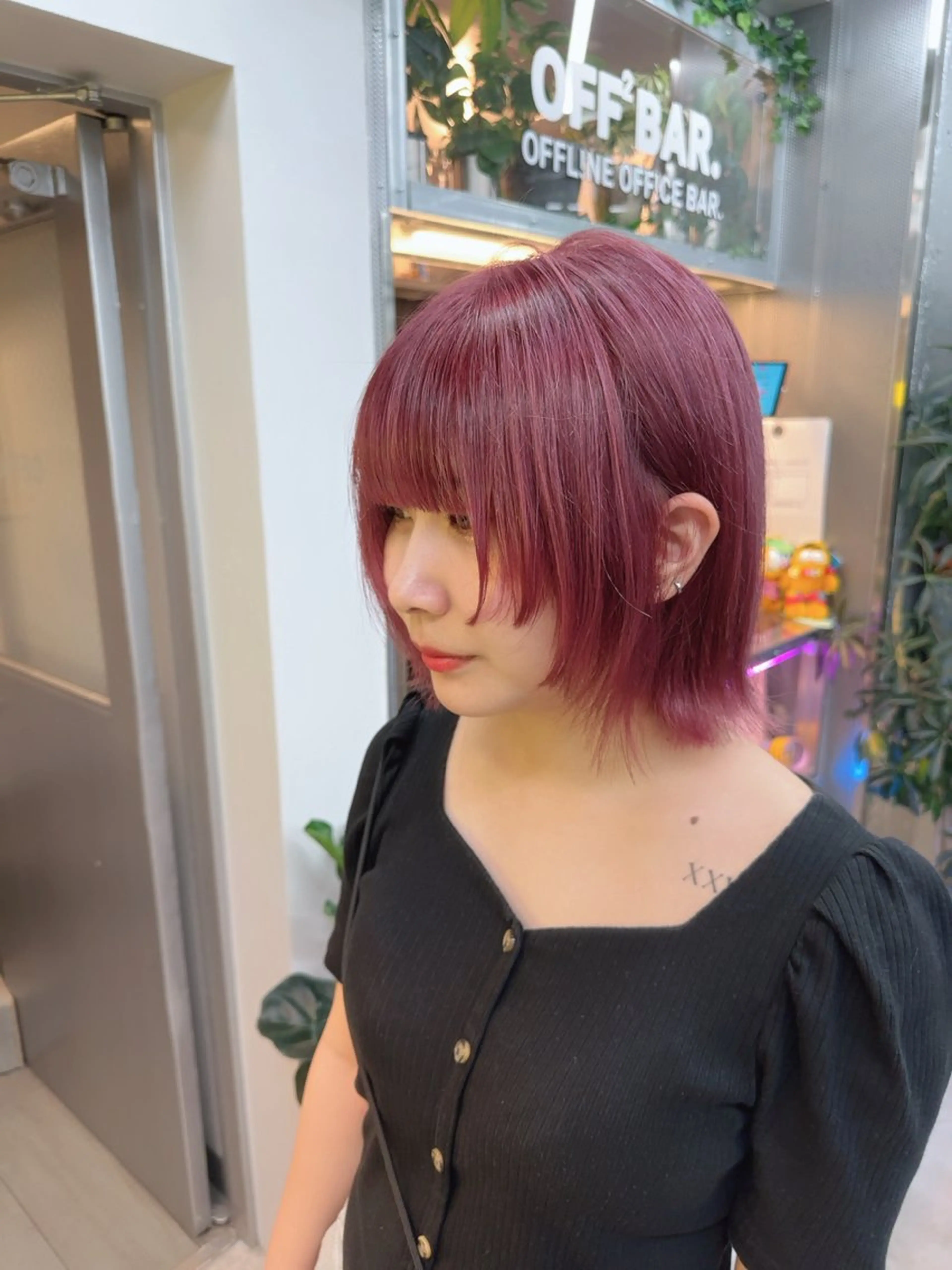 ショート カラー ヘアカラー トリートメント 岡野 静華のヘアスタイル