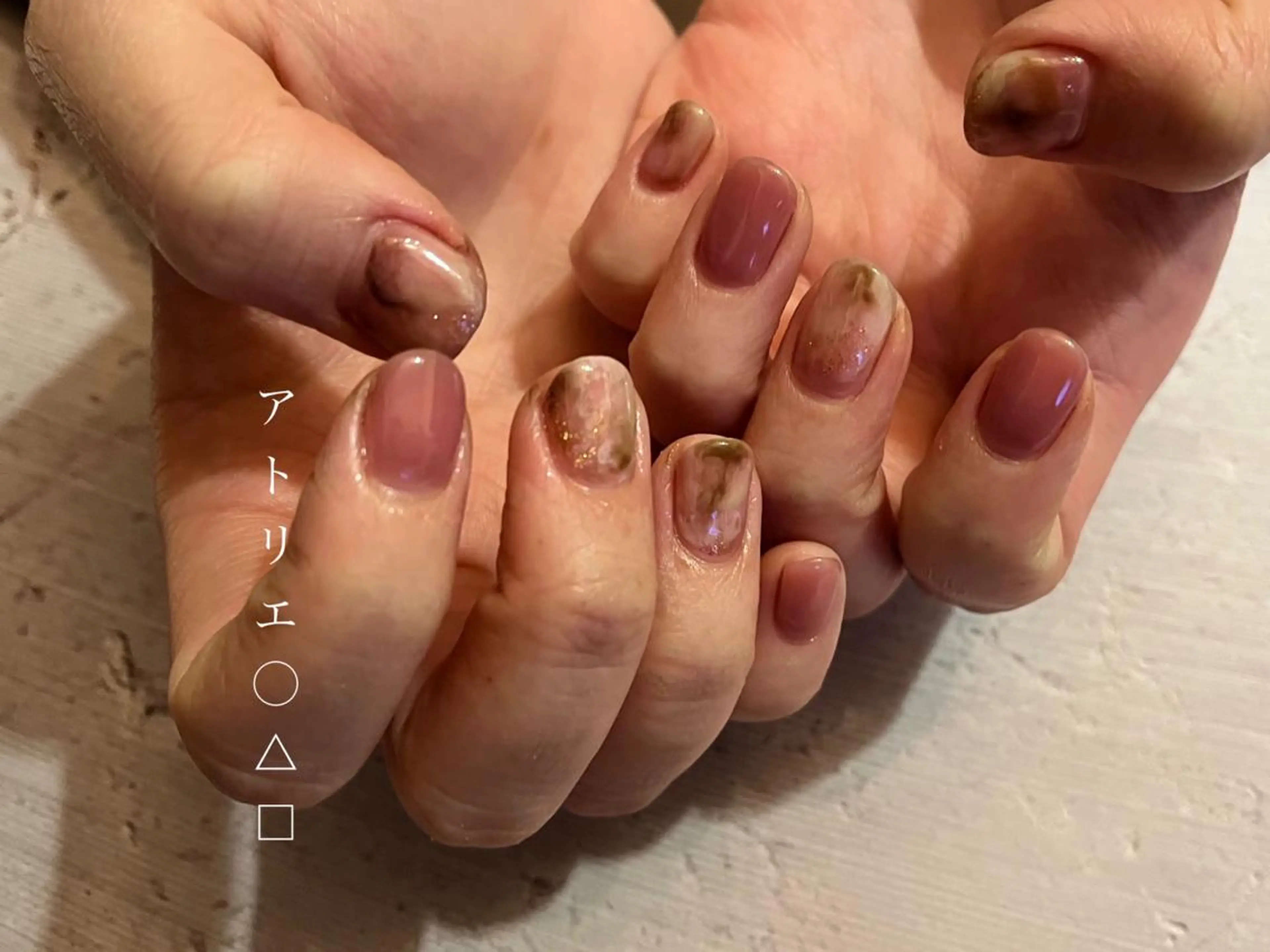 ネイル ニュアンスネイル ハンドネイル アトリエ ○△□のネイルデザイン