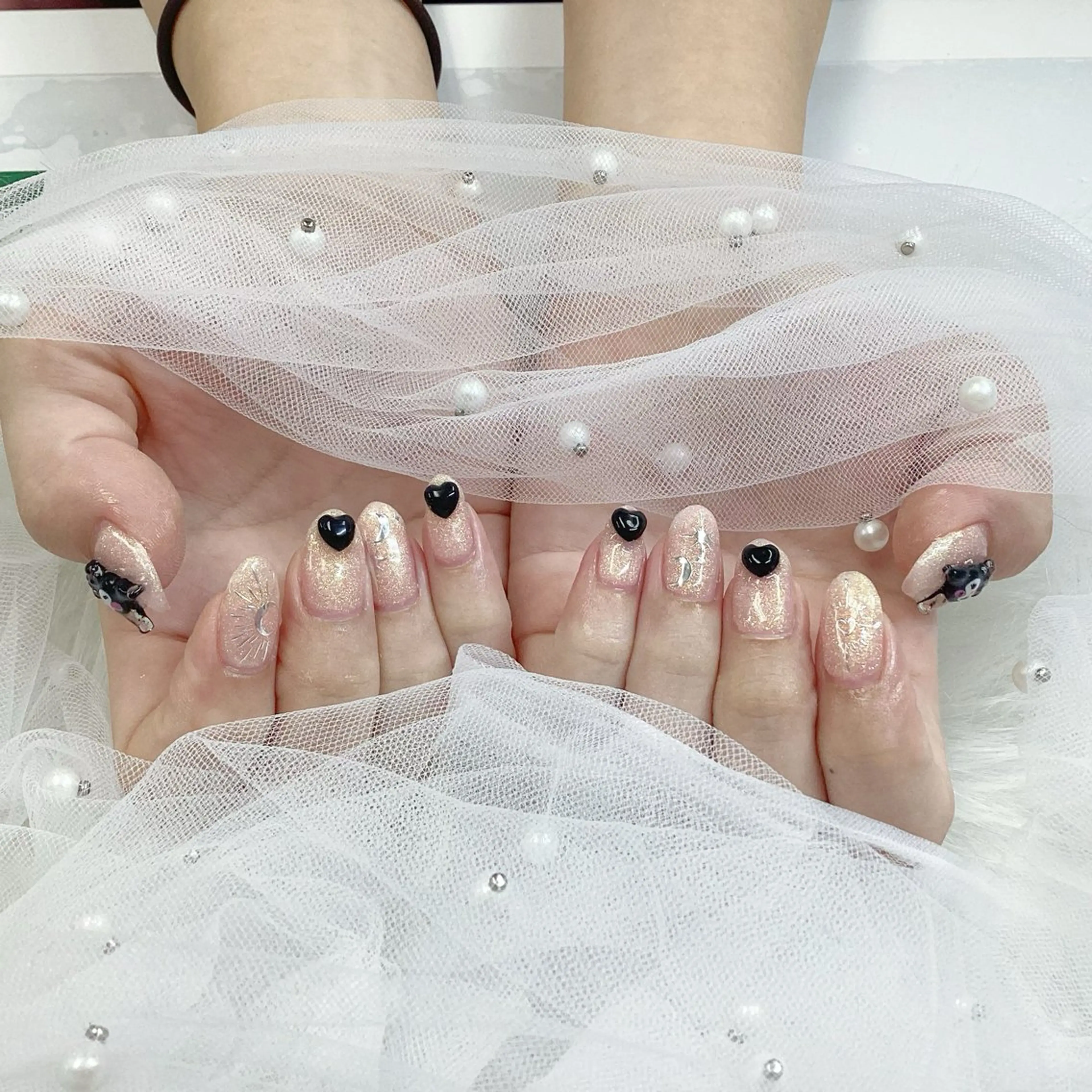 ネイル パーツ全部¥110 サロンミミのネイルデザイン