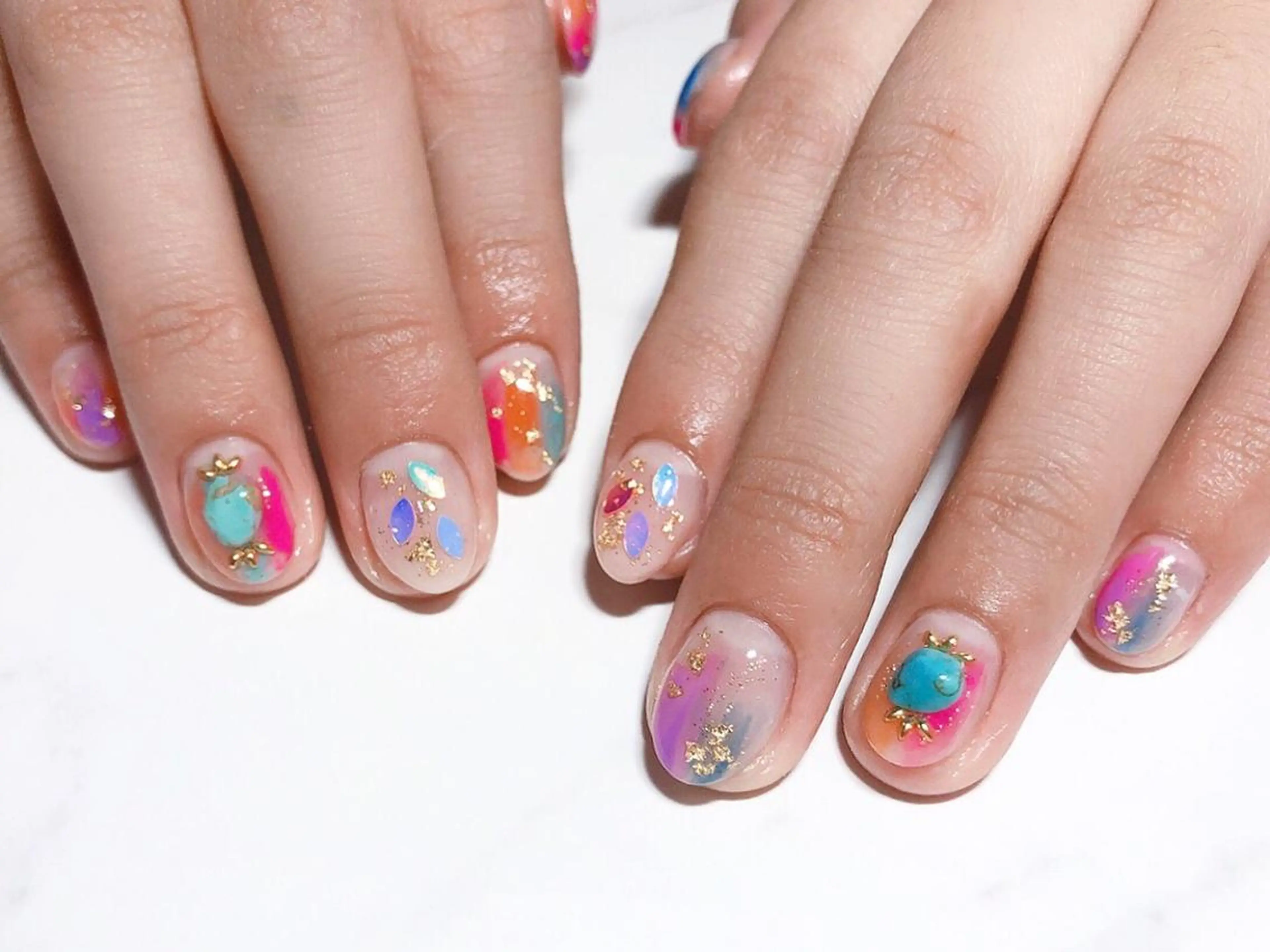 ネイル 長さ出し ハンドネイル yumnail (ネイル&脱毛)のエステ・リラクイメージ