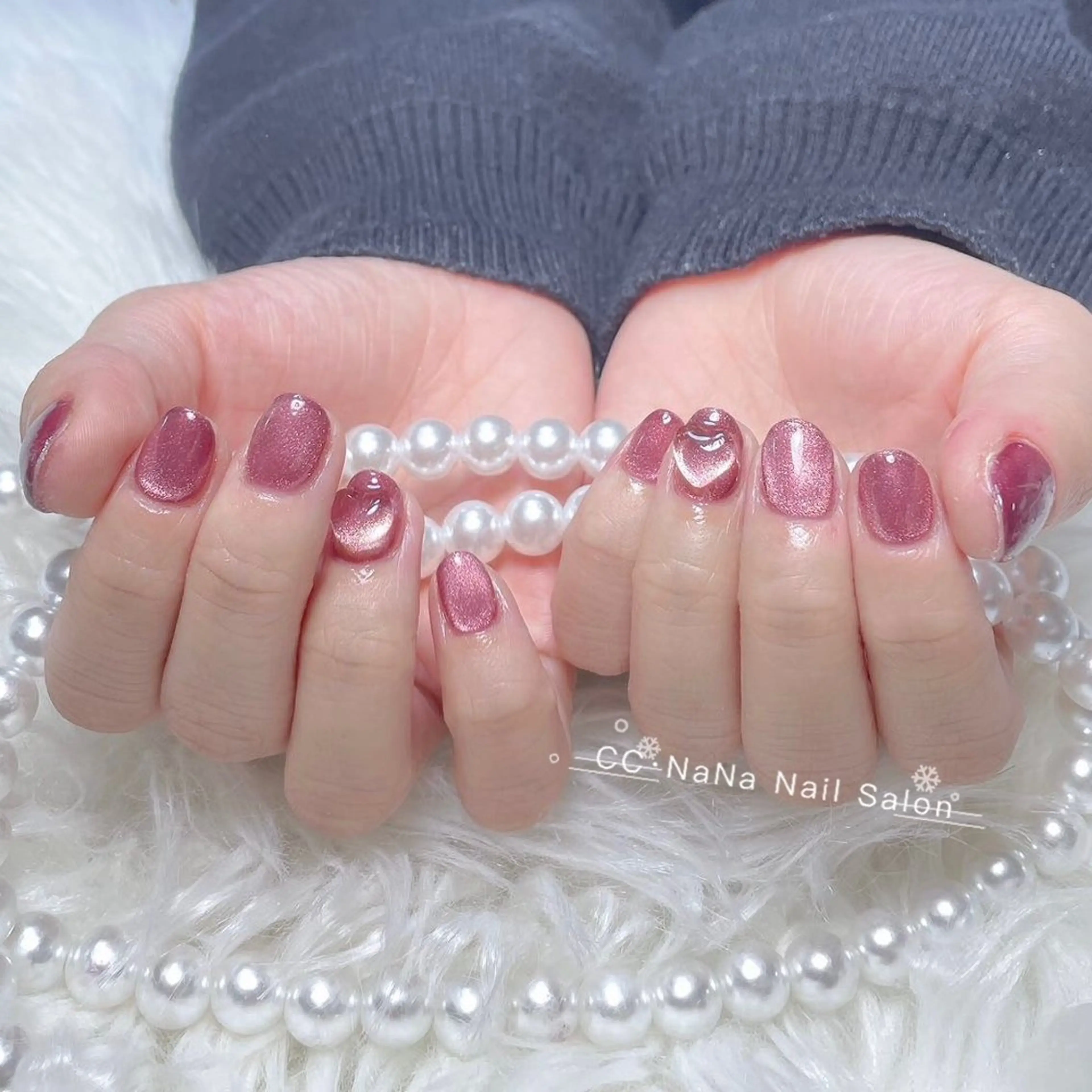 ネイル ハンドネイル CC  NaNa ワンホンネイル🌙Nのネイルデザイン