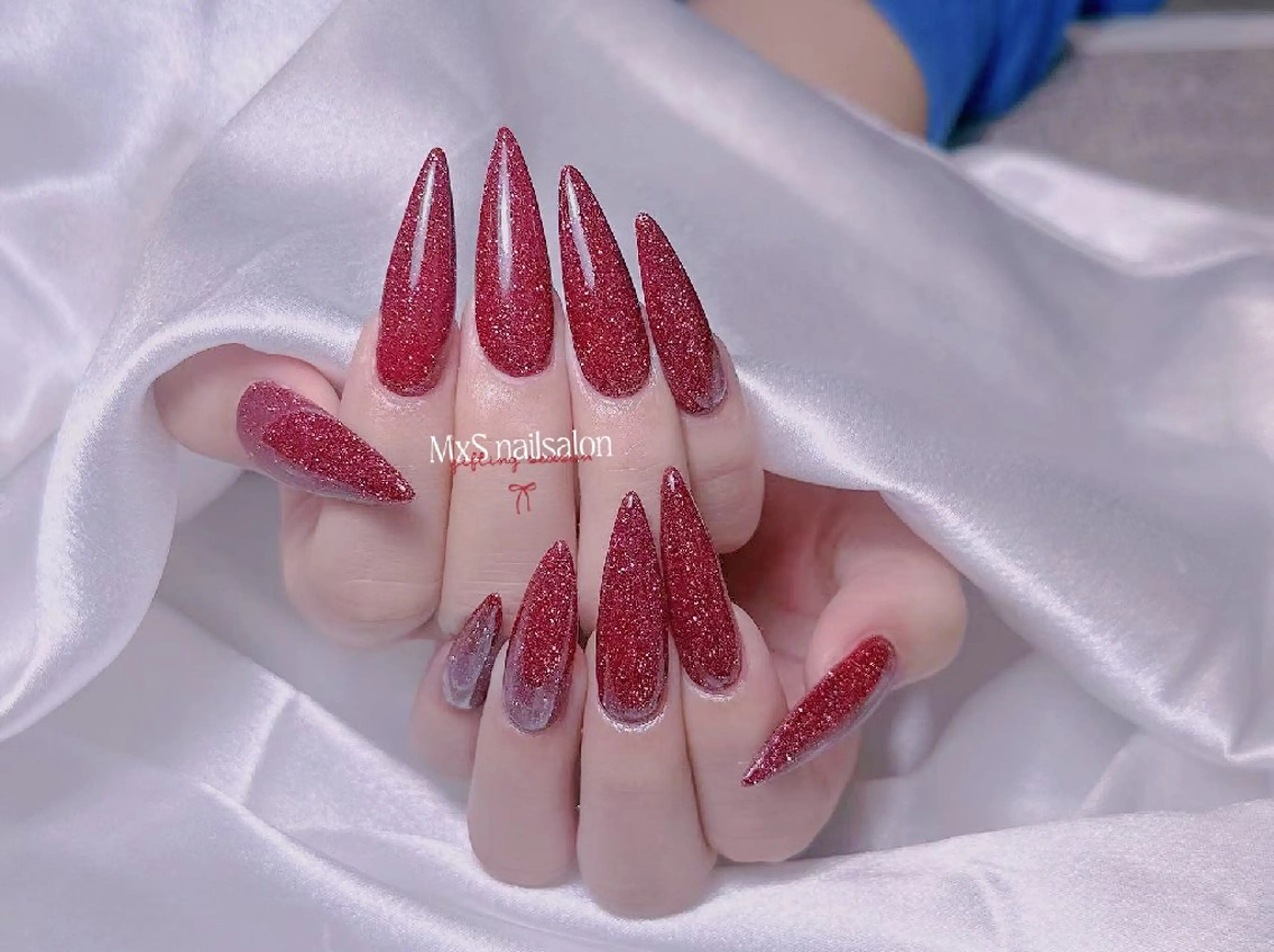 ネイル ジェルネイル 韓国ネイル マグネットネイル パラジェル バレンタイン ハンドネイル ハンドケア MxS Nail 【長さだし/フィルイン/マグネット/ワンホンネイル/韓国ネイル/パラジェル】所属・M×S Nail みなのネイルデザイン